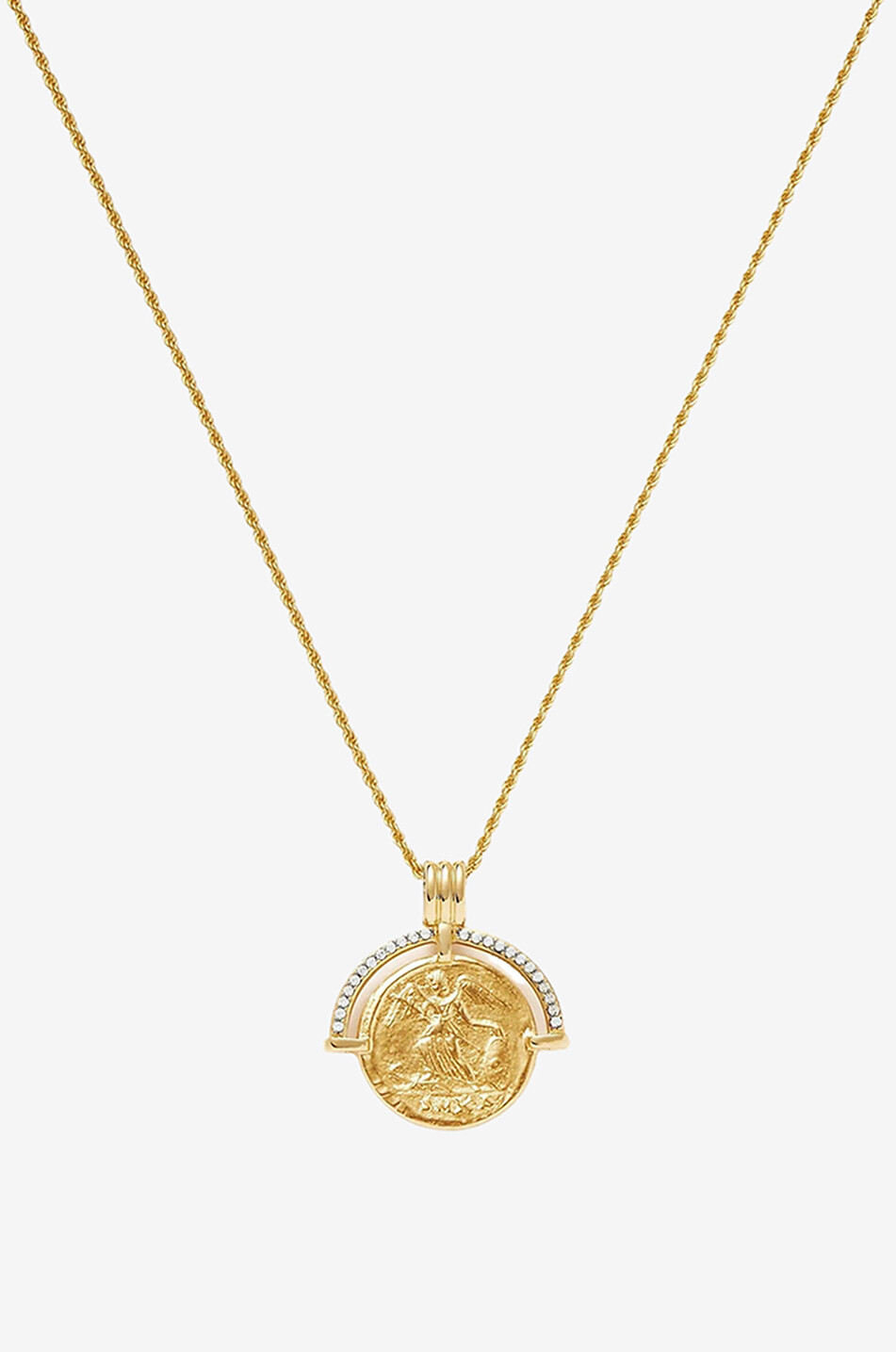 MISSOMA Lucy Williams Fortuna Arc Coin medal gold-tone necklace Women GOLDEN 2