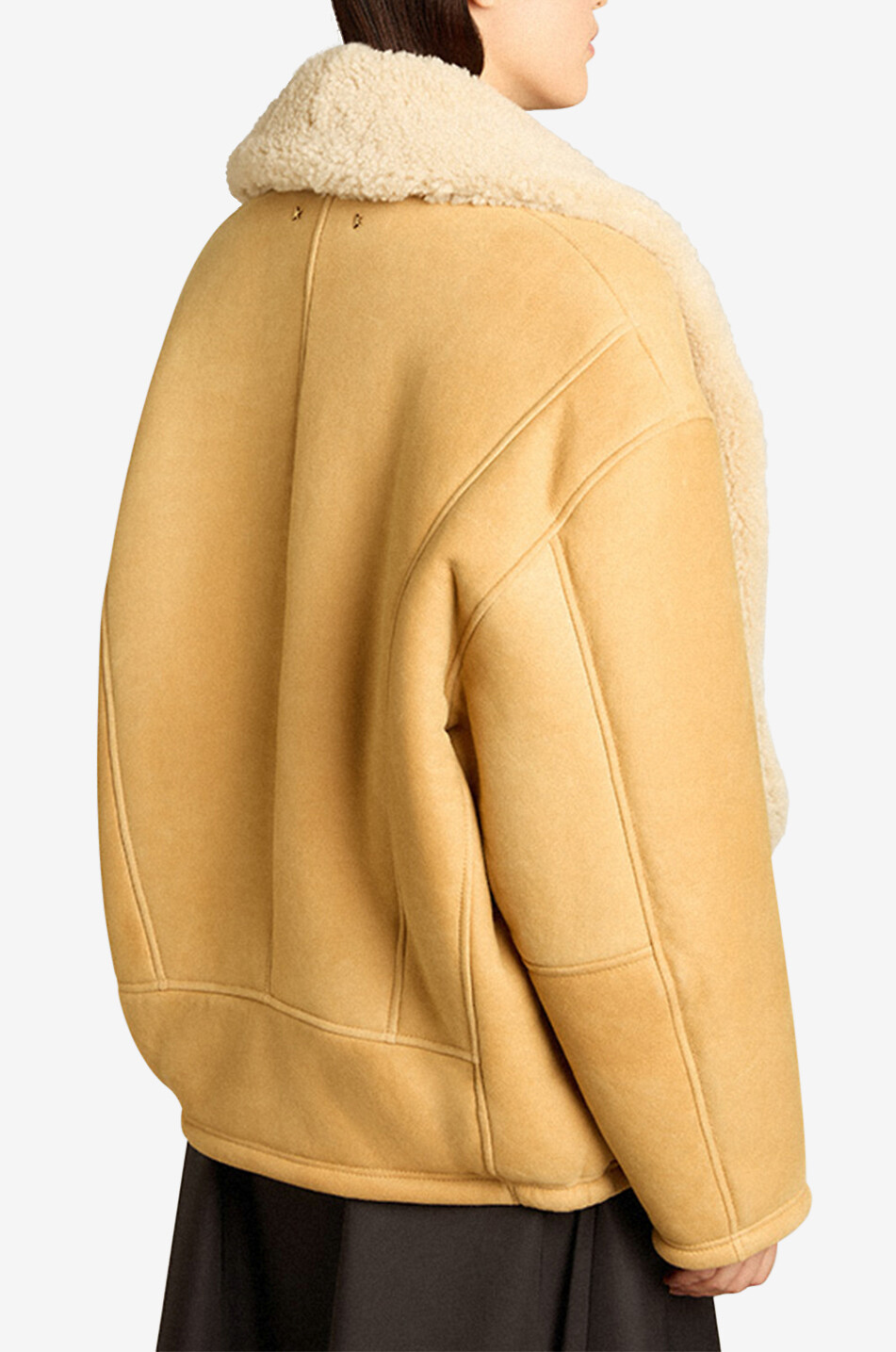 GOLDEN GOOSE Marghera shearling coat with shawl collar Women LIGHT BROWN 3
