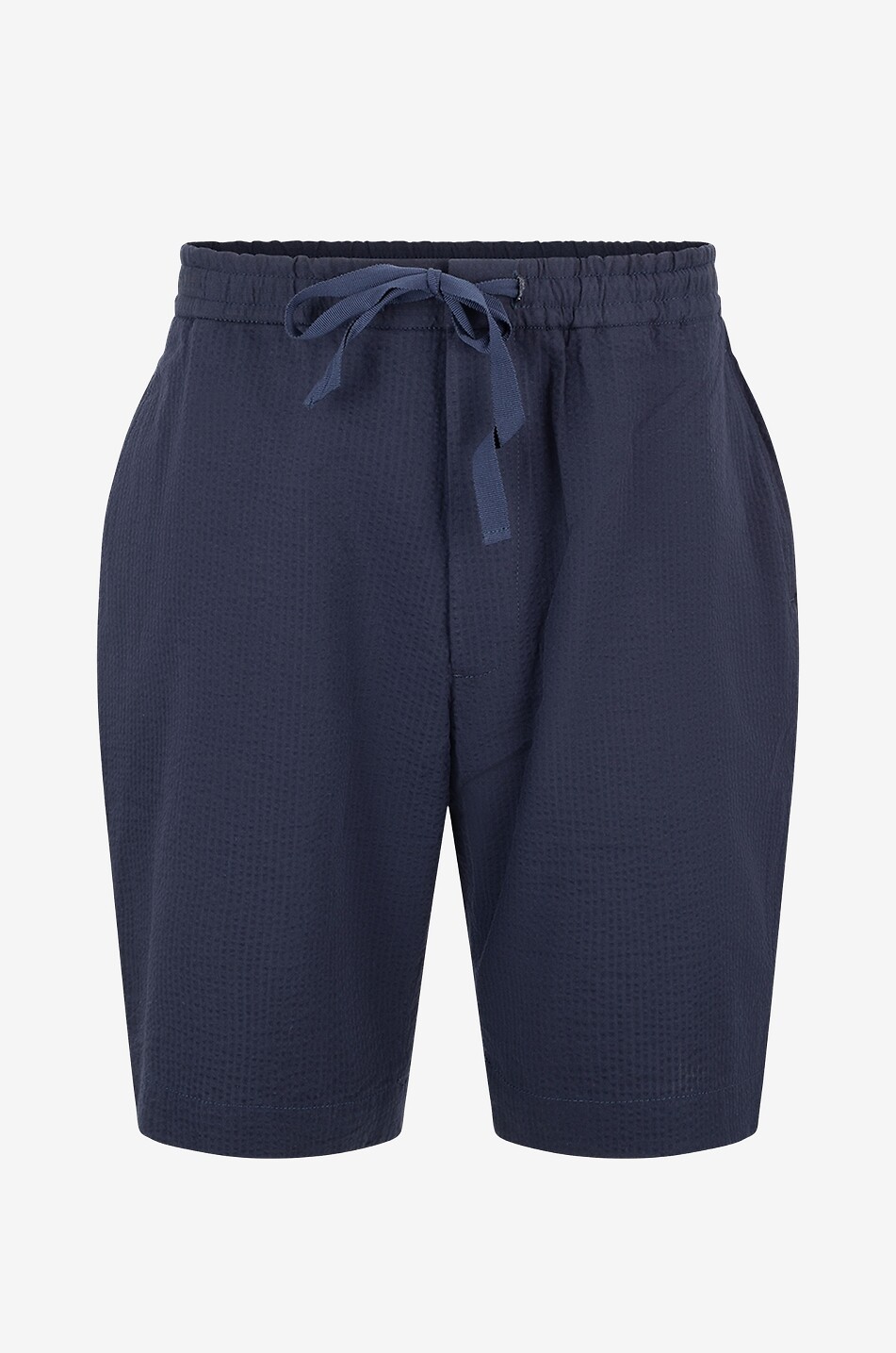 OFFICINE GENERALE Bermuda en seersucker Phil Homme BLEU FONCE 1