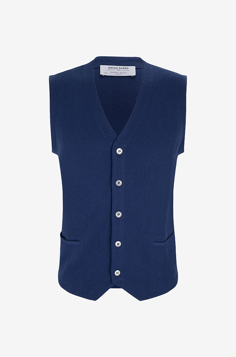 GRAN SASSO Weste aus Baumwolle Herren MITTELBLAU 1