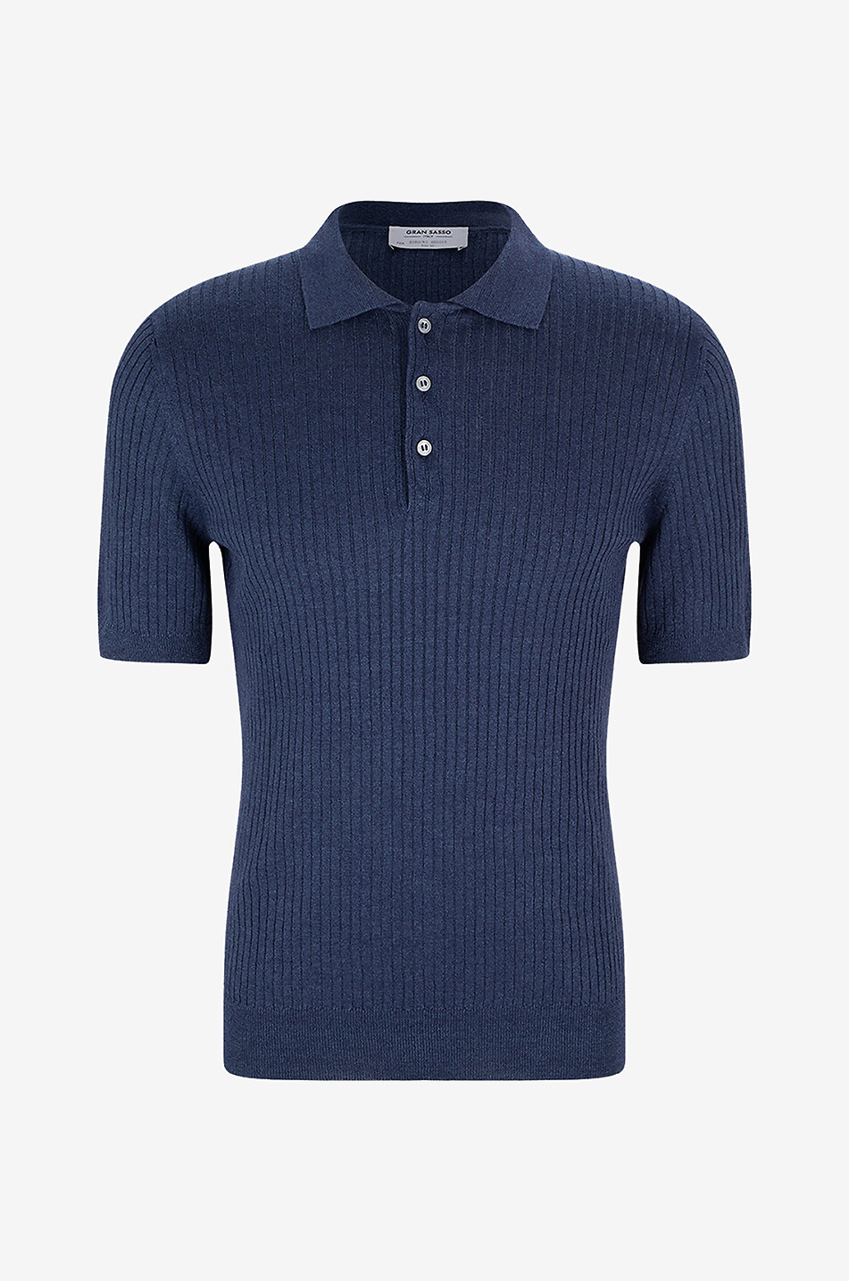 Linen and cotton polo shirt