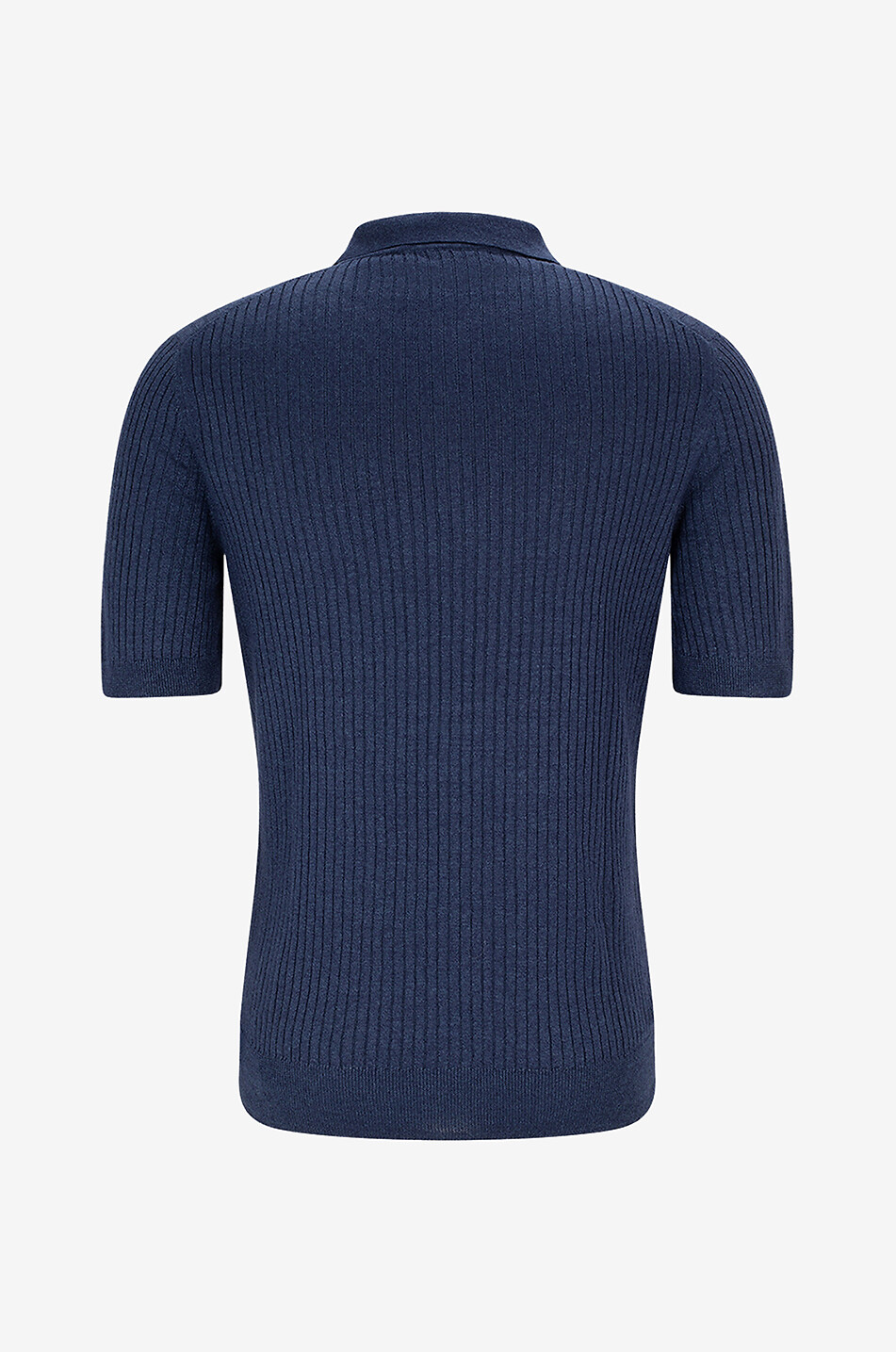 GRAN SASSO Linen and cotton polo shirt Men DARK BLUE 2