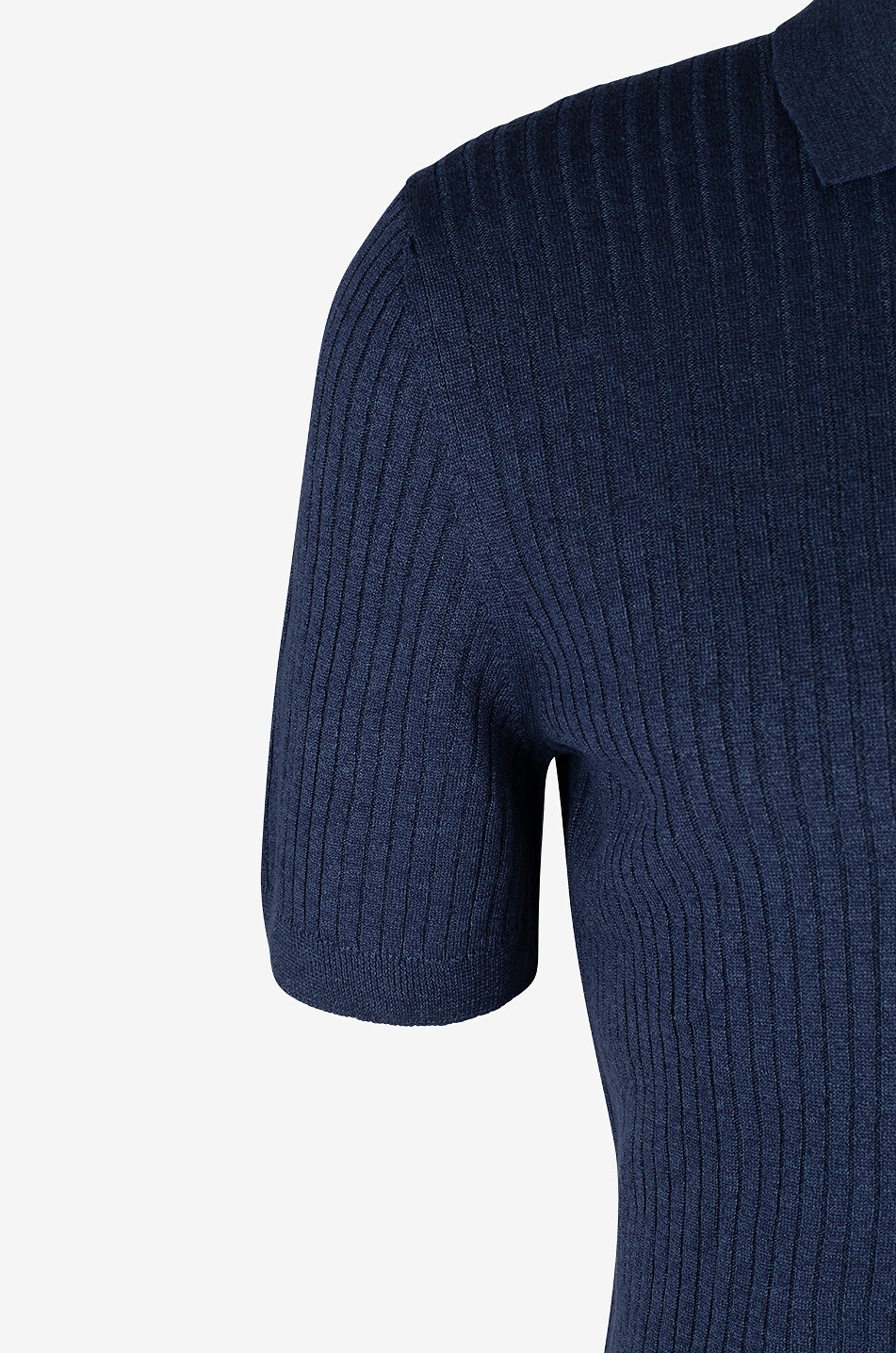 GRAN SASSO Linen and cotton polo shirt Men DARK BLUE 3