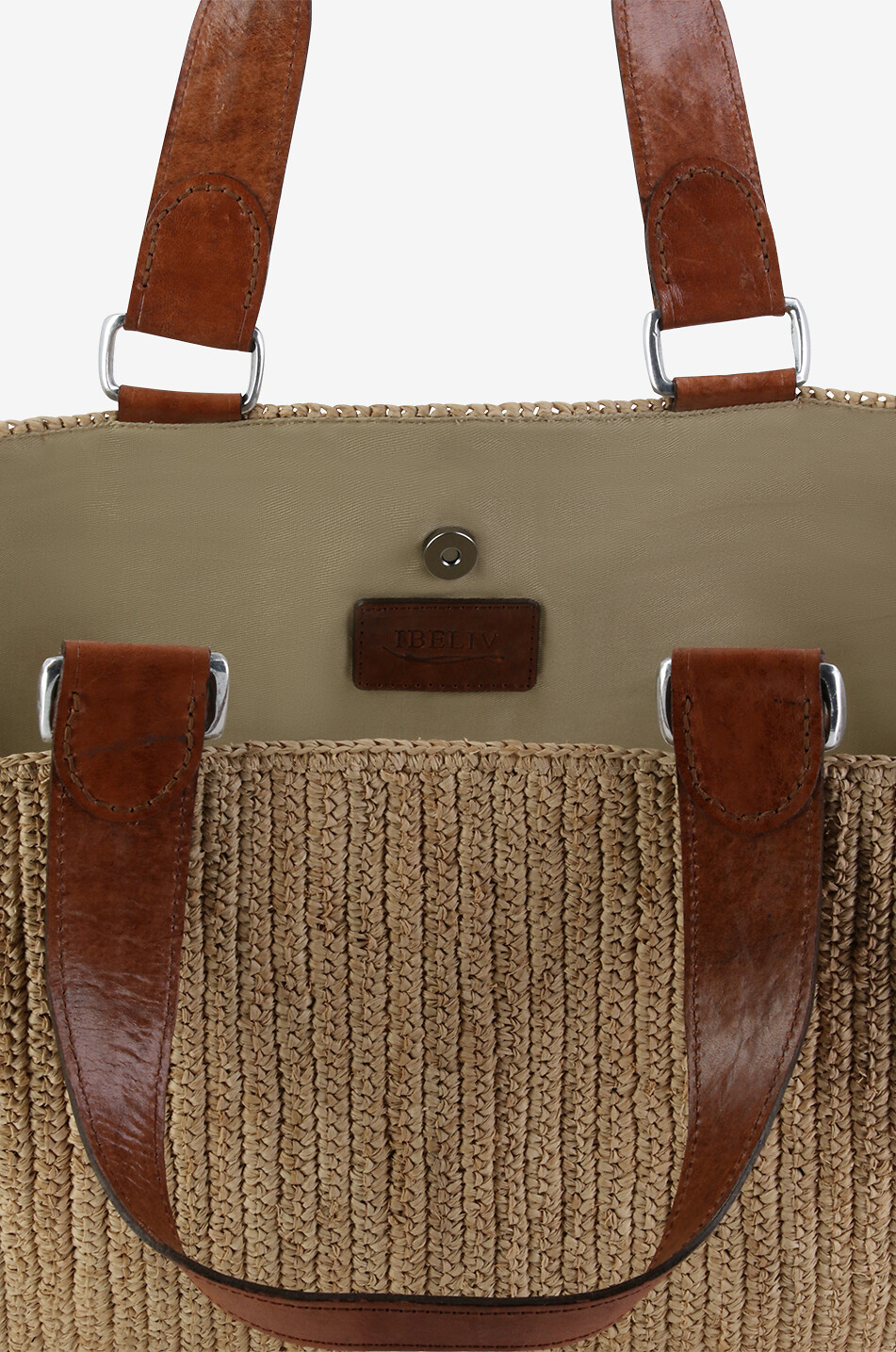 Cabas en raphia Isika