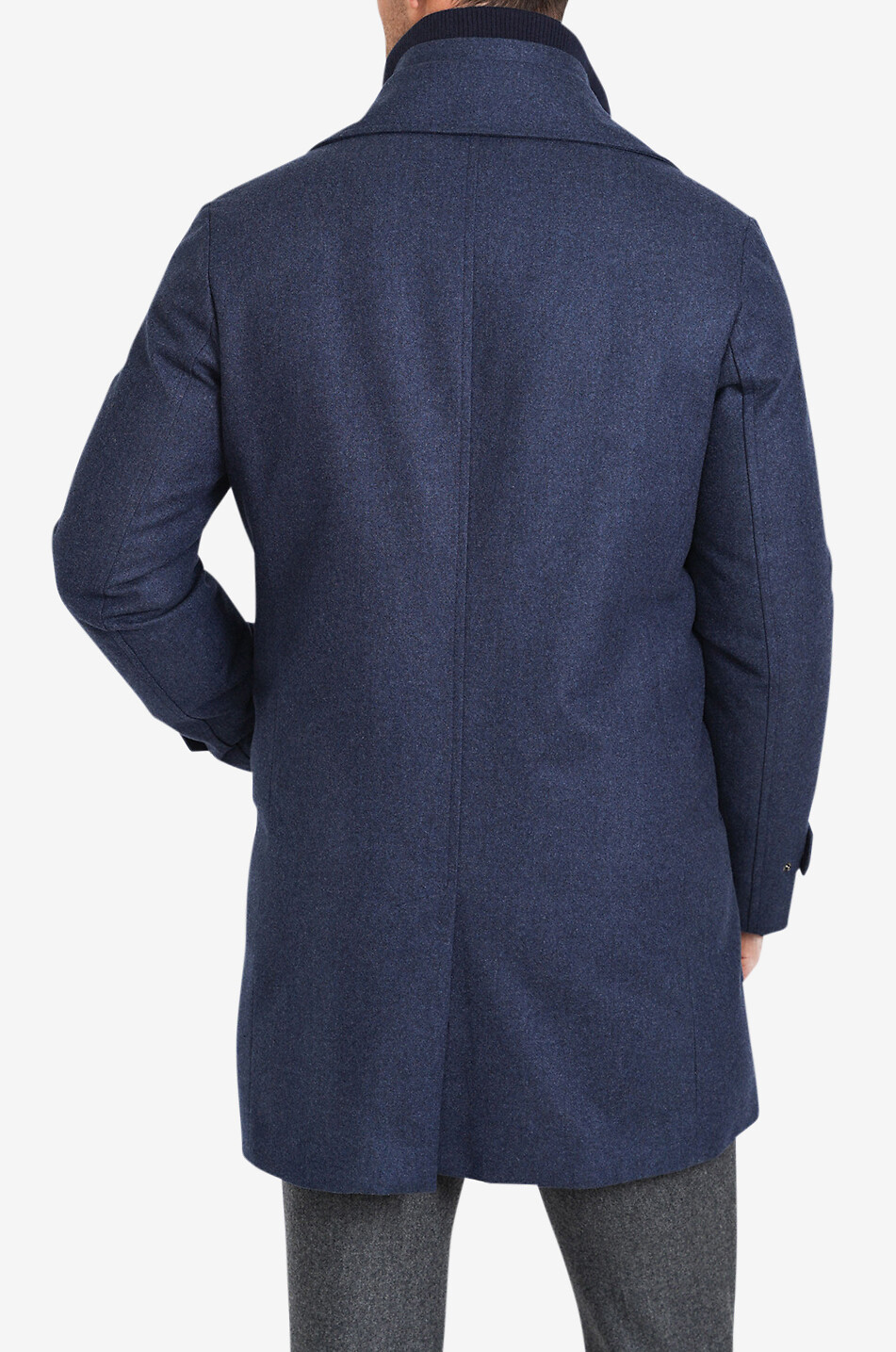 NORWEGIAN WOOL Wool three-quarter length coat Men MEDIUM BLUE 4