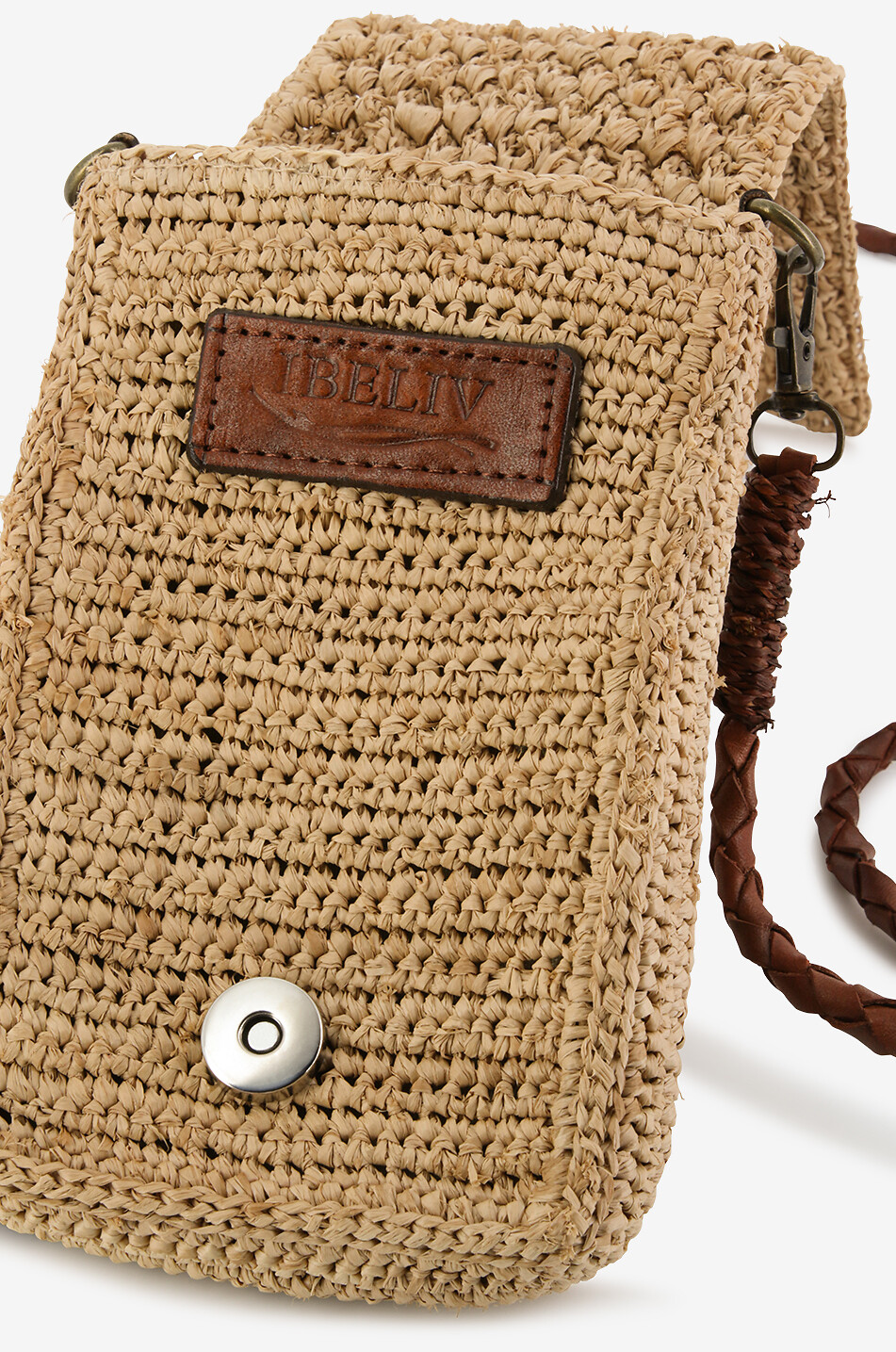 IBELIV Smartphonetasche aus Raffiabast Vao Damen BEIGE 5