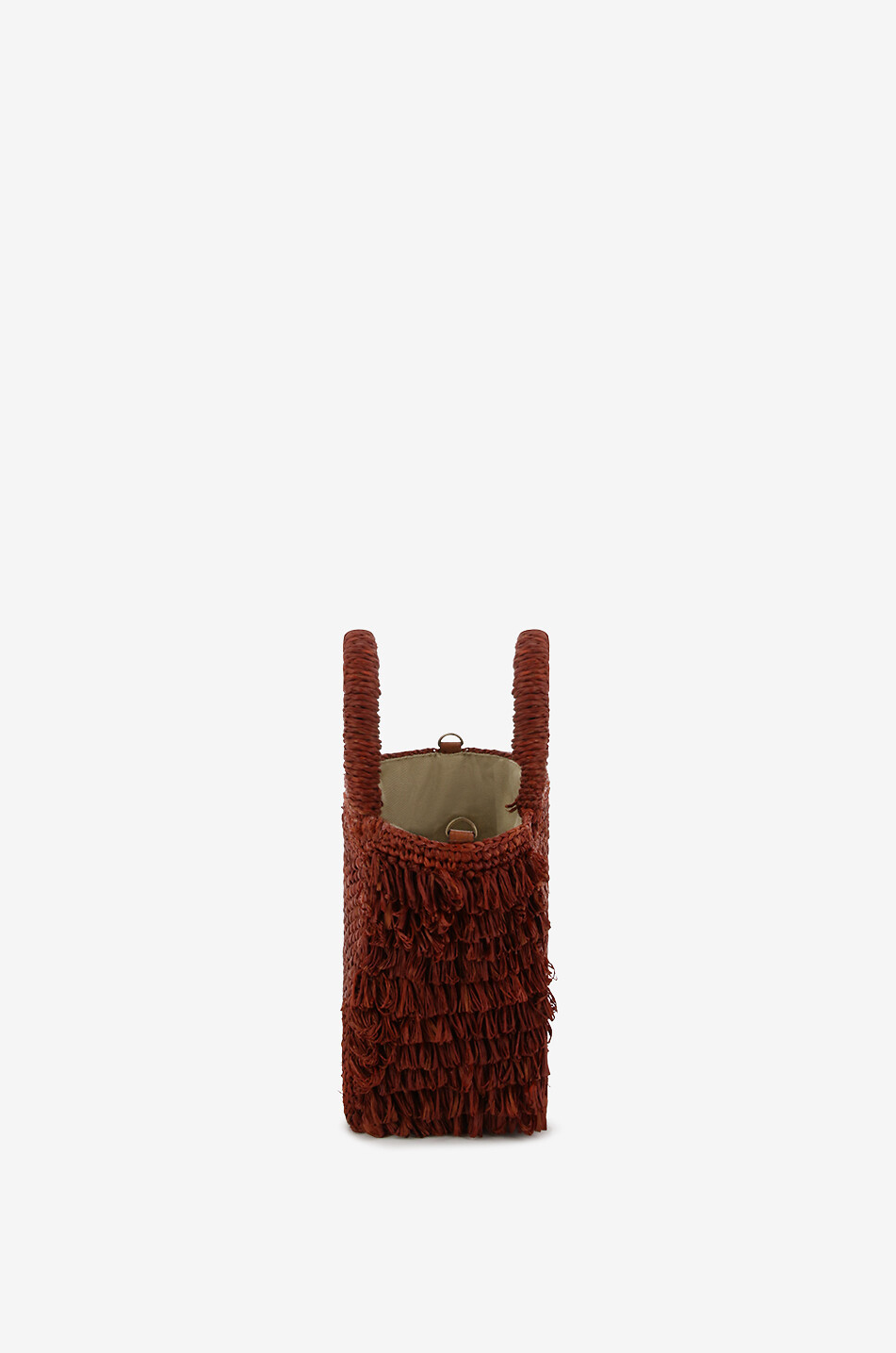 IBELIV Handtasche aus Raffiabast Cocktail Damen DUNKELBRAUN 4