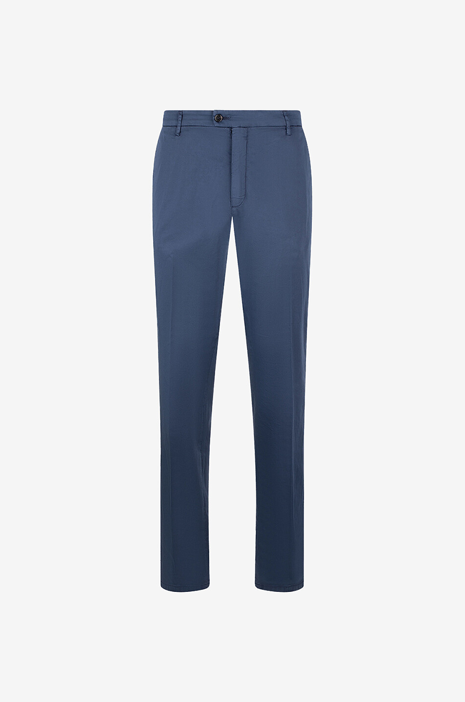 Cotton and silk slim fit trousers