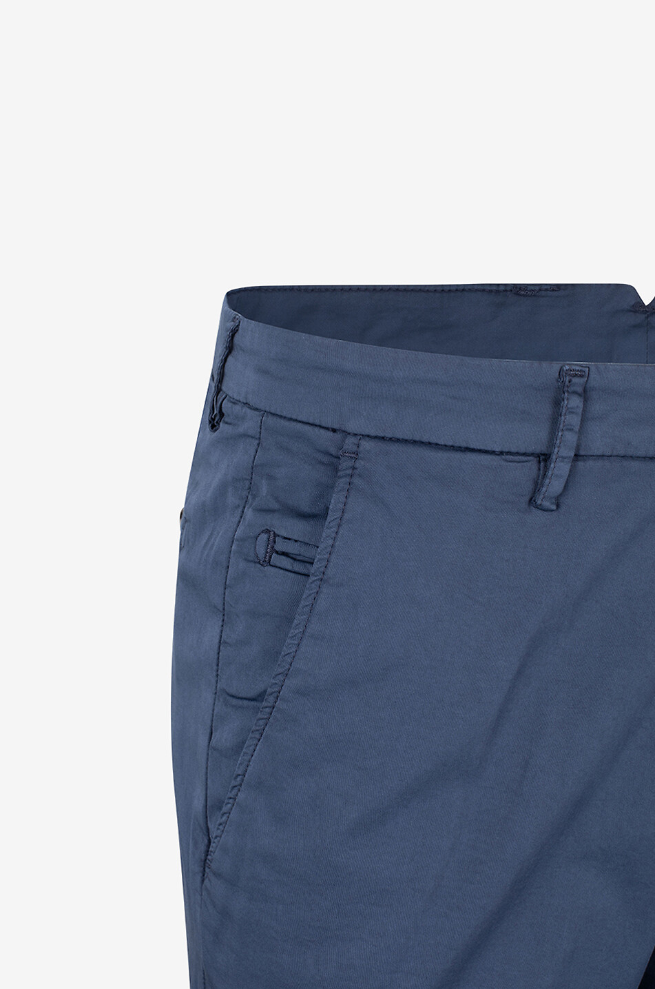Pantalon slim en coton et soie