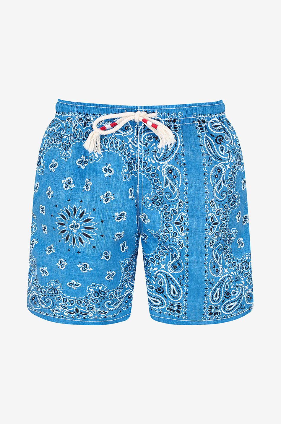 Blue bandana swim trunks online