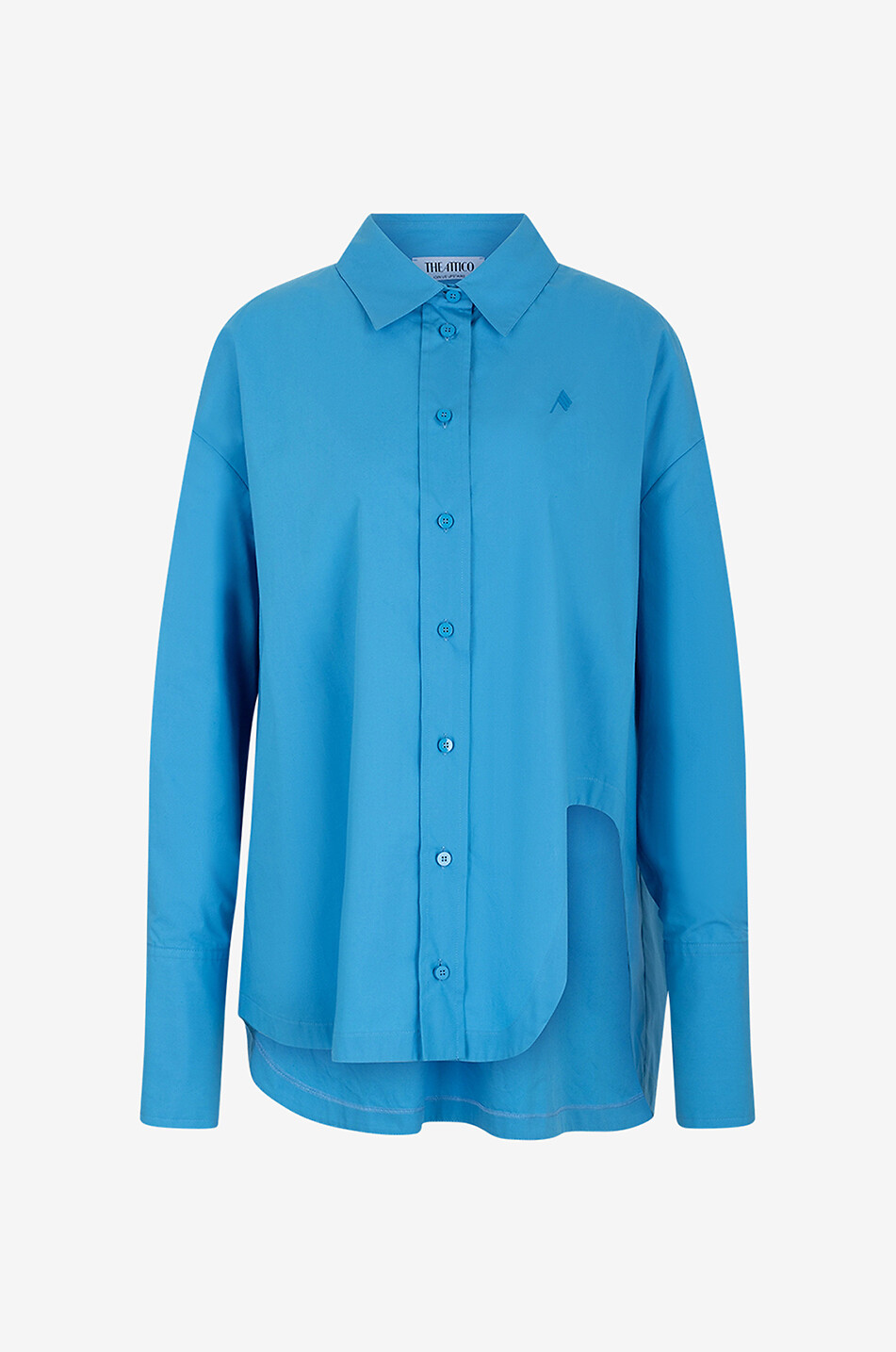THE ATTICO Diana cotton long-sleeved shirt Women BLUE 1