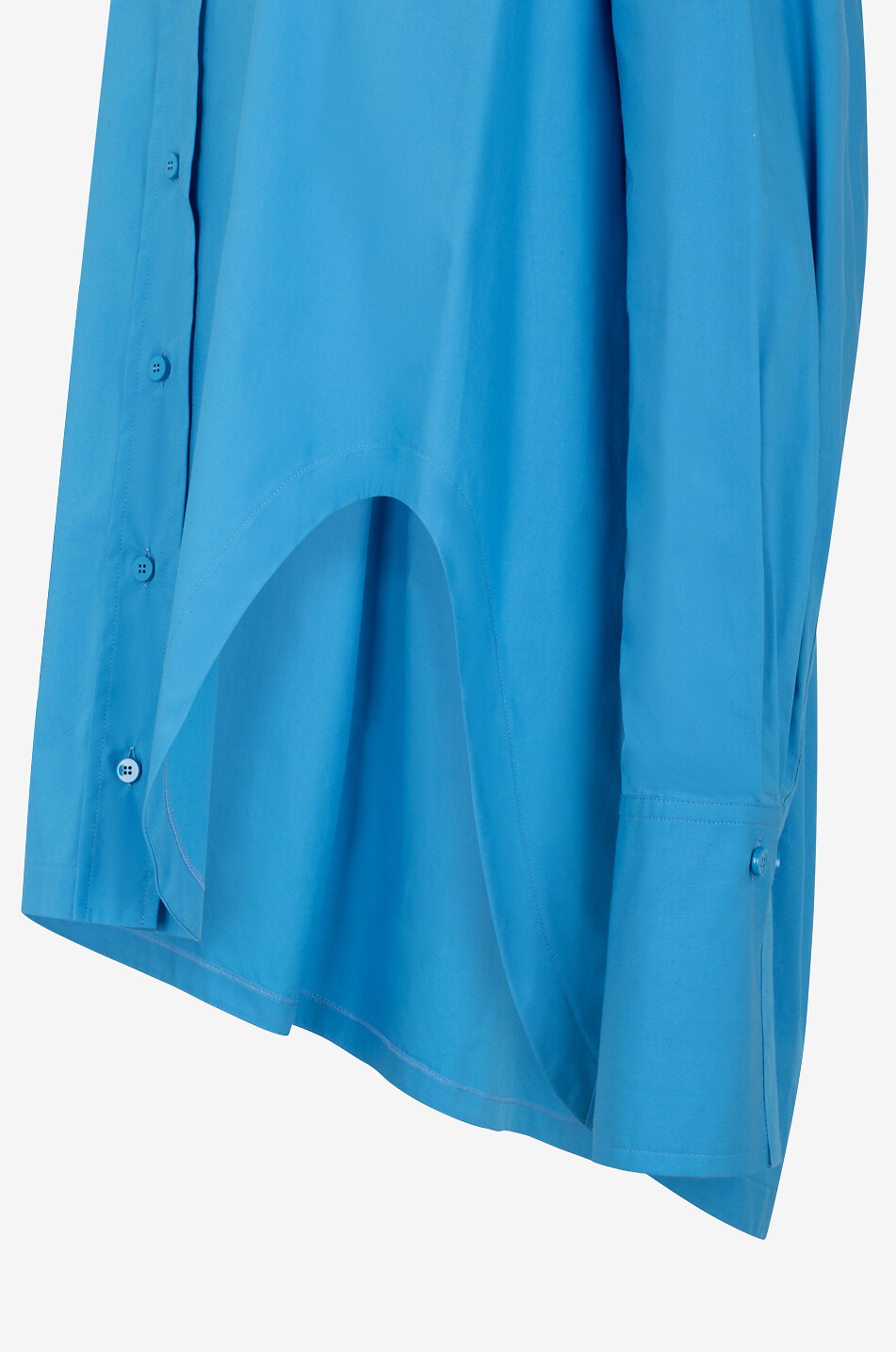 THE ATTICO Diana cotton long-sleeved shirt Women BLUE 3