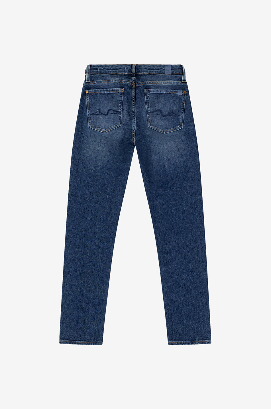 7 FOR ALL MANKIND Jean slim taille basse Pyper Crop Slim Illusion Eloquent Femme BLEU MOYEN 2