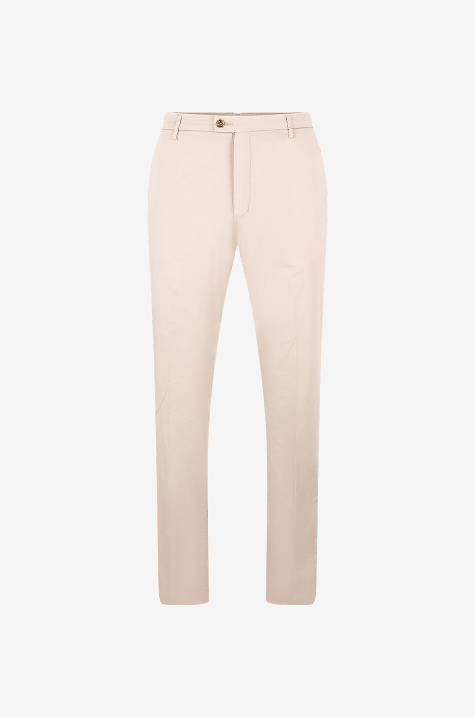 Pantalon slim en coton et soie