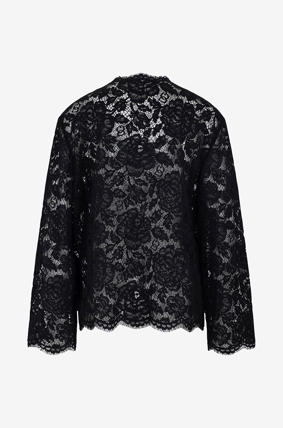 DOLCE & GABBANA Top à manches longues en dentelle Femme NOIR 2