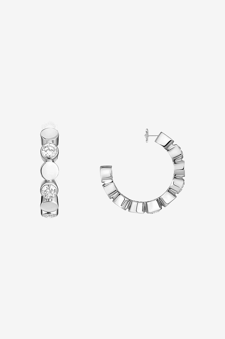 MESSIKA Creolen aus Gold und Diamanten D-Vibes Damen WEISS 2