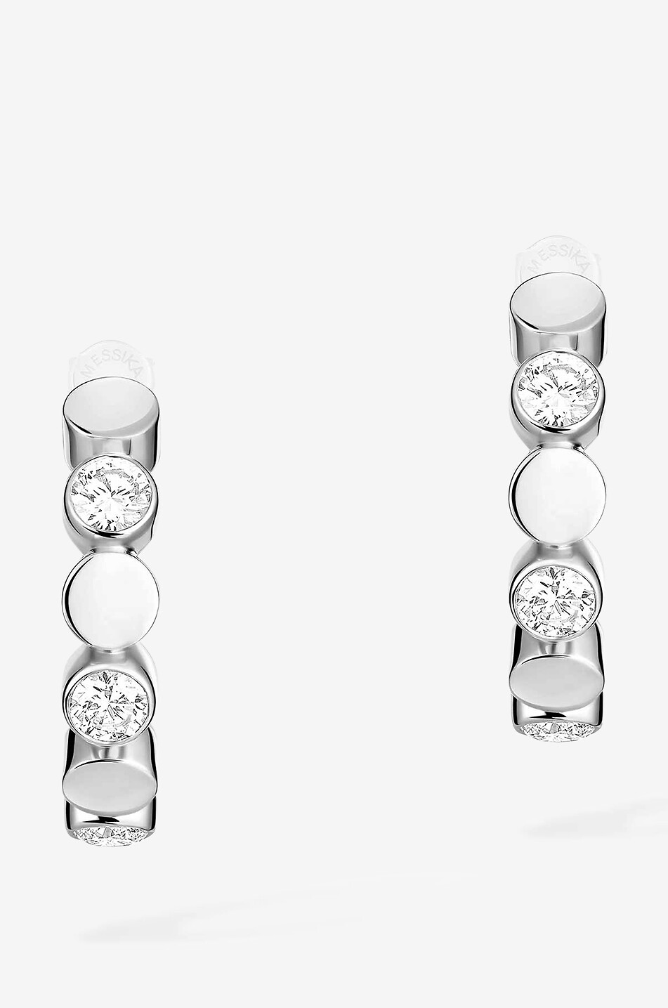 MESSIKA Creolen aus Gold und Diamanten D-Vibes Damen WEISS 3