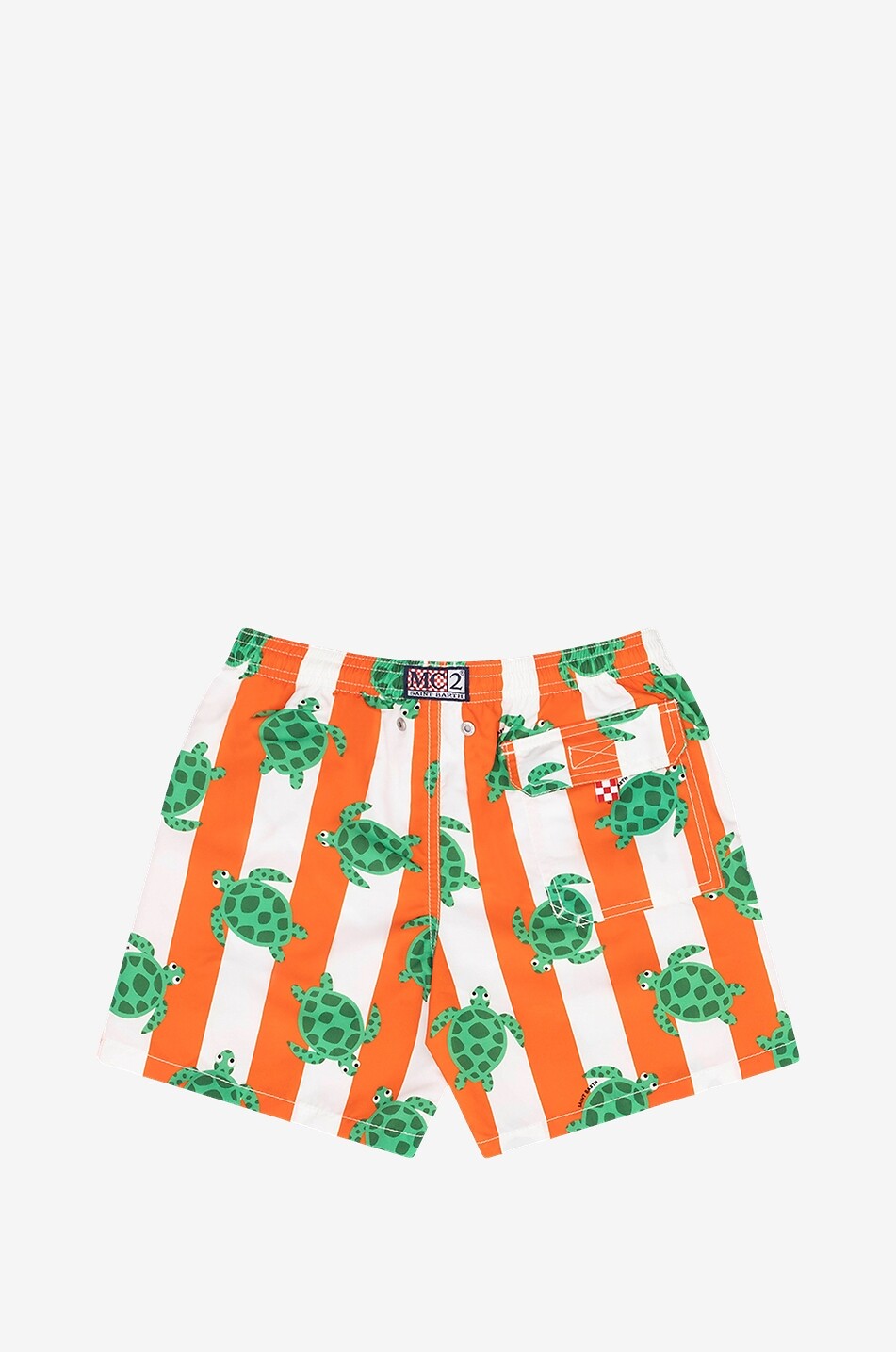 MC2 SAINT BARTH Badeshorts für Jungen Jean Turtle Stripe Junge ORANGE 2