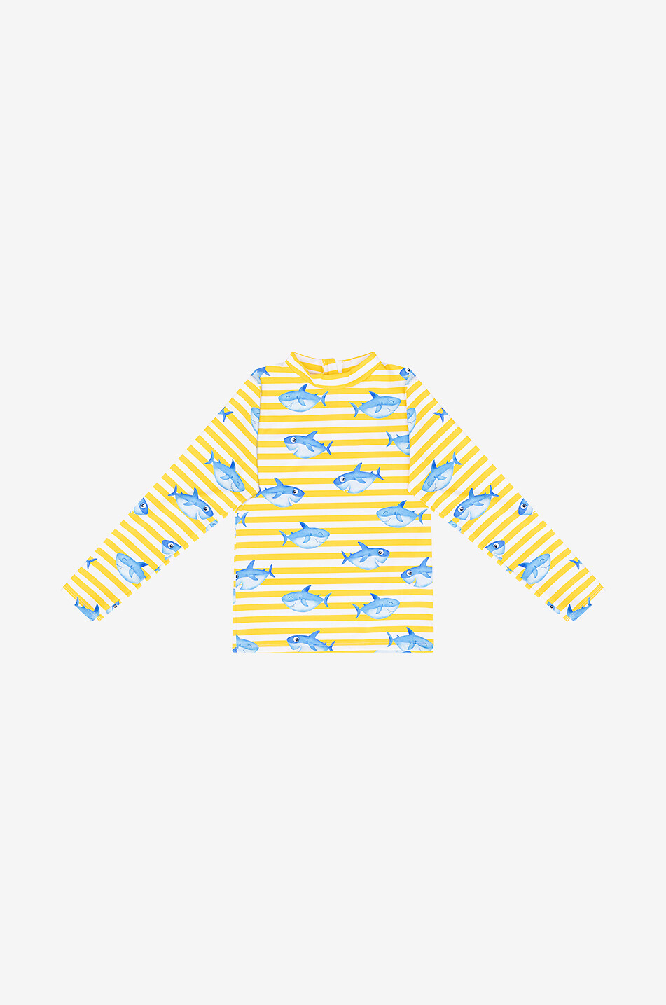 MC2 SAINT BARTH Moorish Happy Sharks children's anti-UV T-shirt Boy YELLOW 2