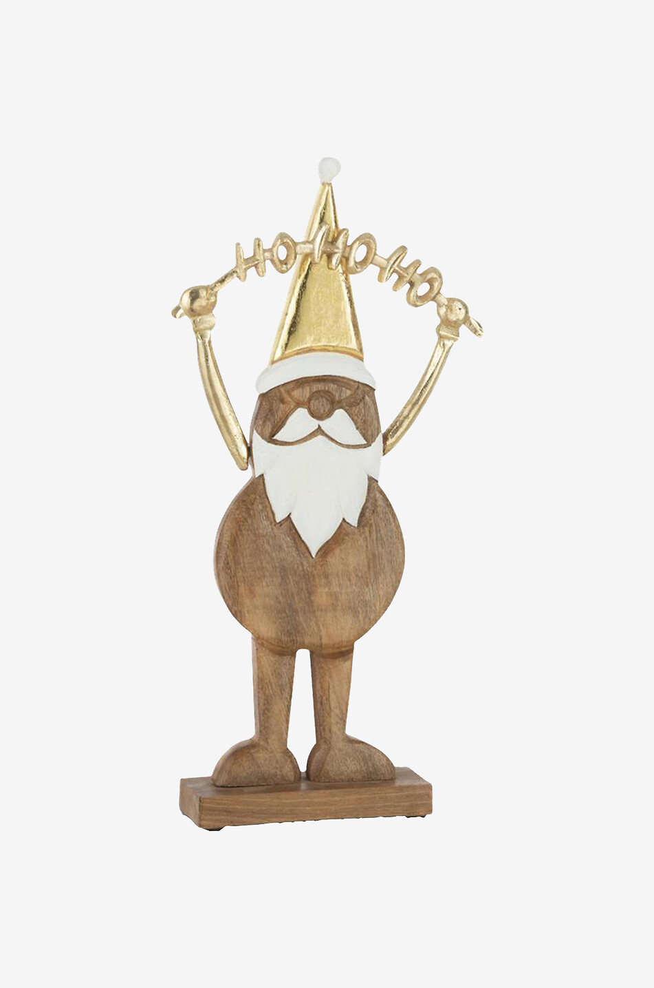 JOLIPA Weihnachtsmann-Dekoration aus Holz Haus BUNT 1