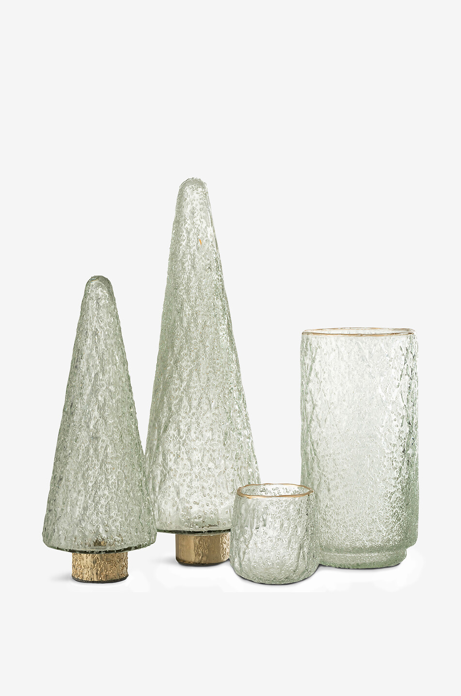 Grosser dekorativer Tannenbaum aus Glas