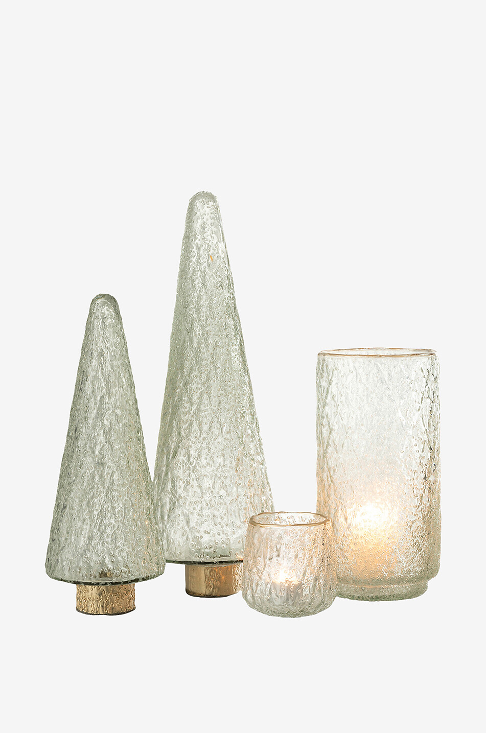 Kleiner dekorativer Tannenbaum aus Glas