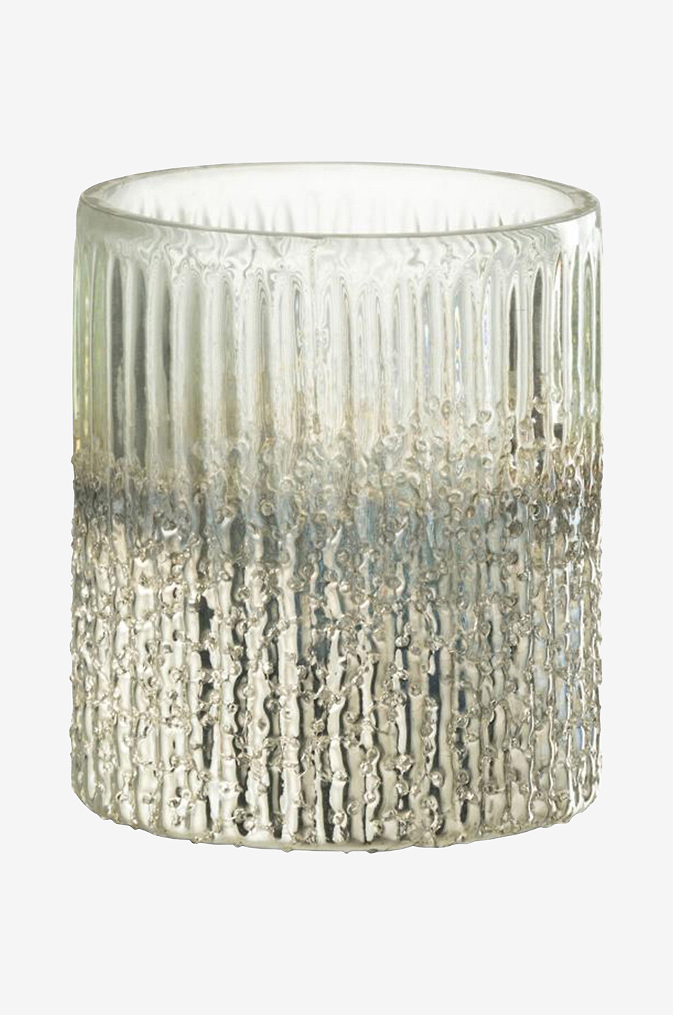 Metallic candle holder