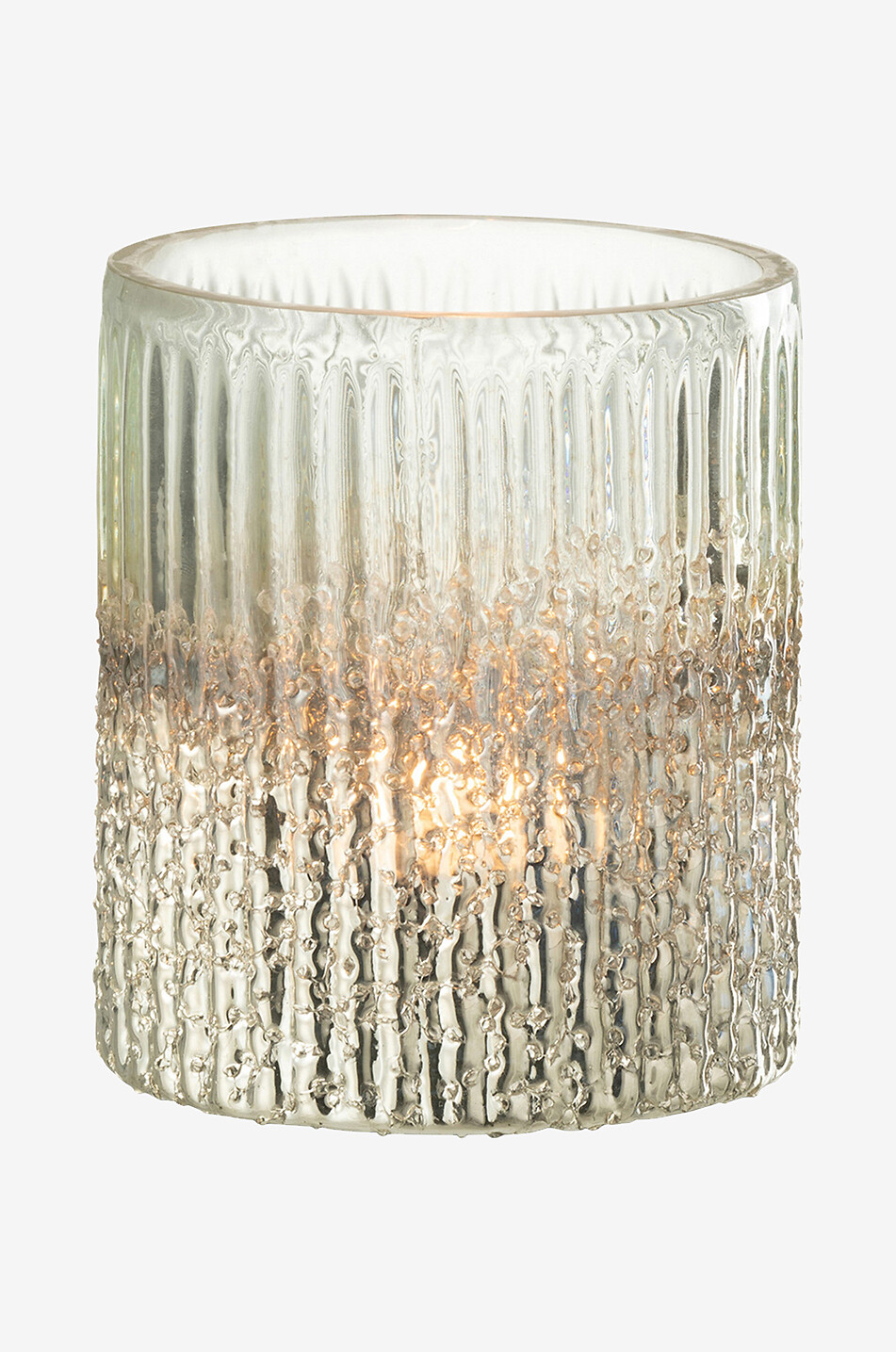 JOLIPA Metallic candle holder Home SILVER 2