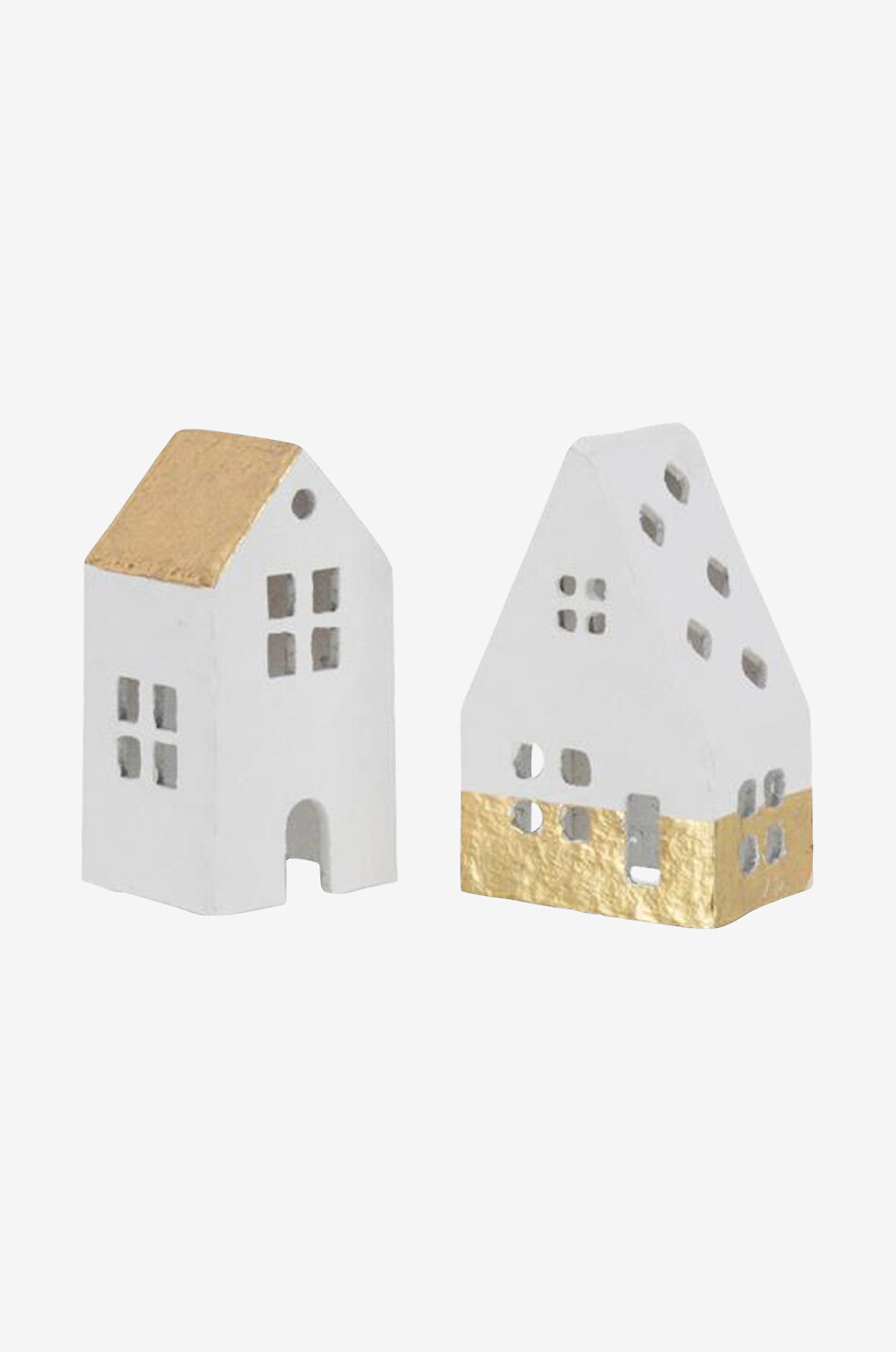 JOLIPA Lot de deux maisonnettes décoratives Maison BLANC 1