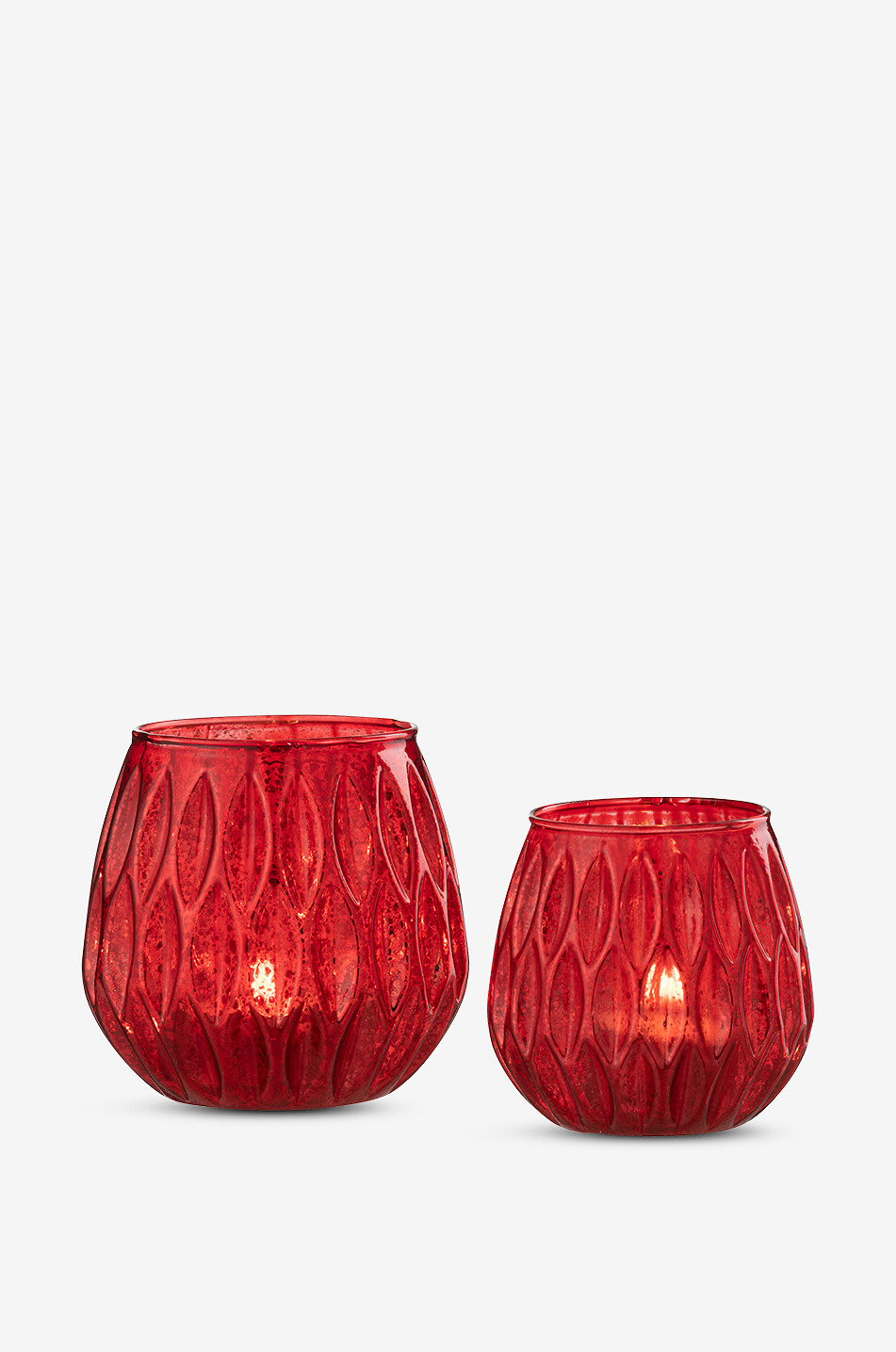 JOLIPA Kleines Windlicht für Kerze Haus ROT 3