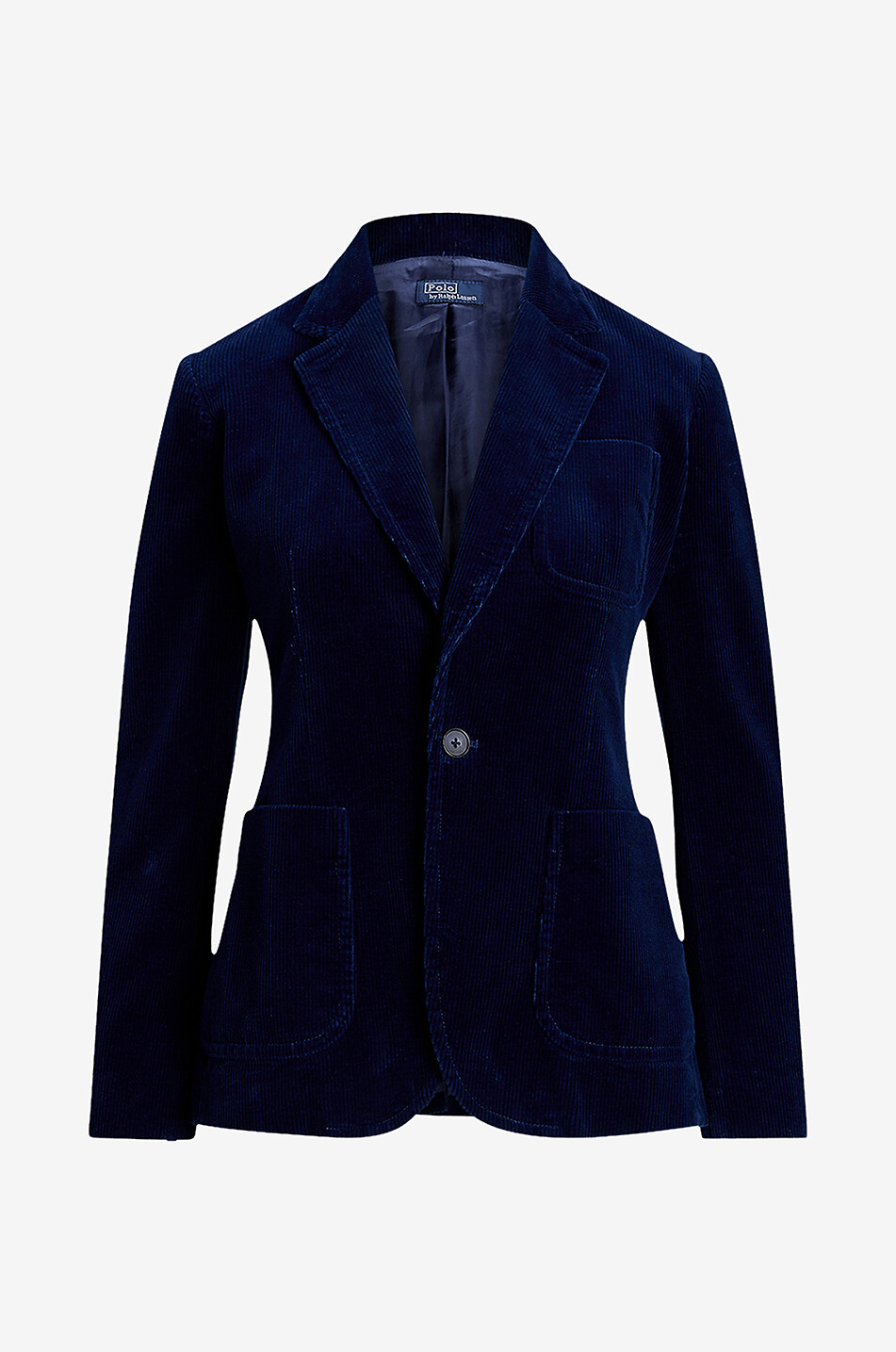 Blazer cintré en velours côtelé Indigo