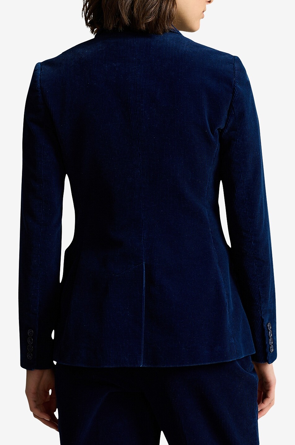 Blazer cintré en velours côtelé Indigo