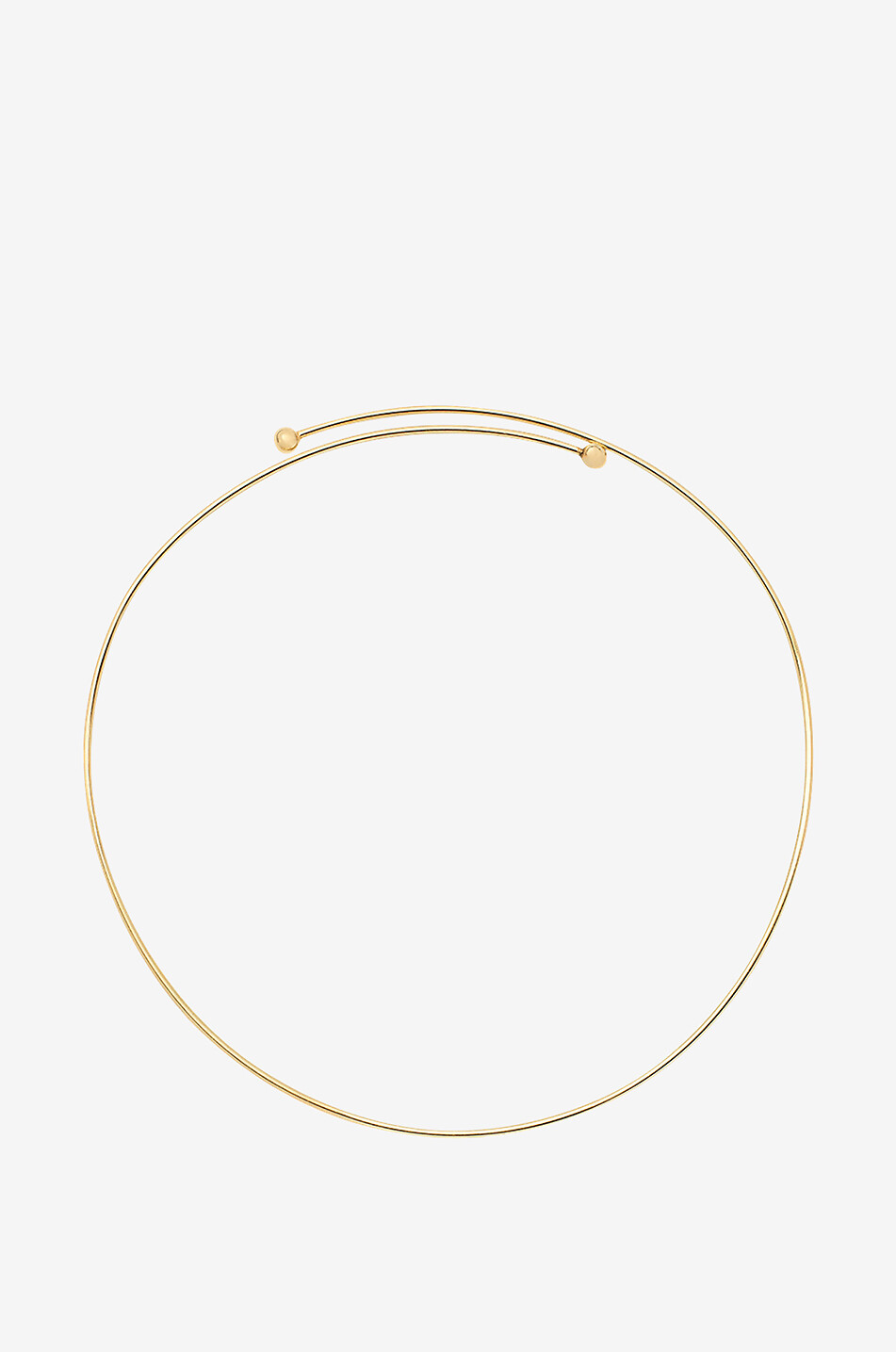 Collier ras du cou rigide en or Signature