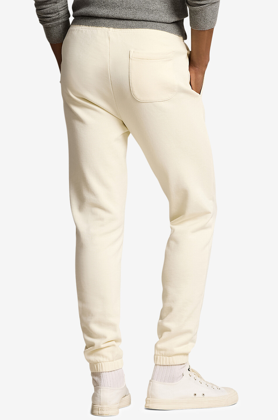POLO RALPH LAUREN Pony loup back cotton jogging trousers Men Light beige 3