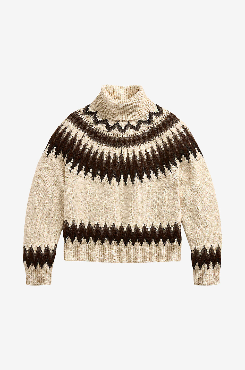 Pull jacquard à col roulé Fair Isle