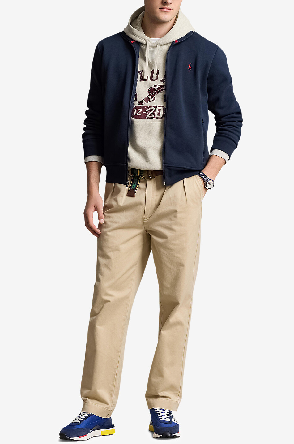 POLO RALPH LAUREN Sweatjacke mit Stehkragen Pony Herren DUNKELBLAU 4