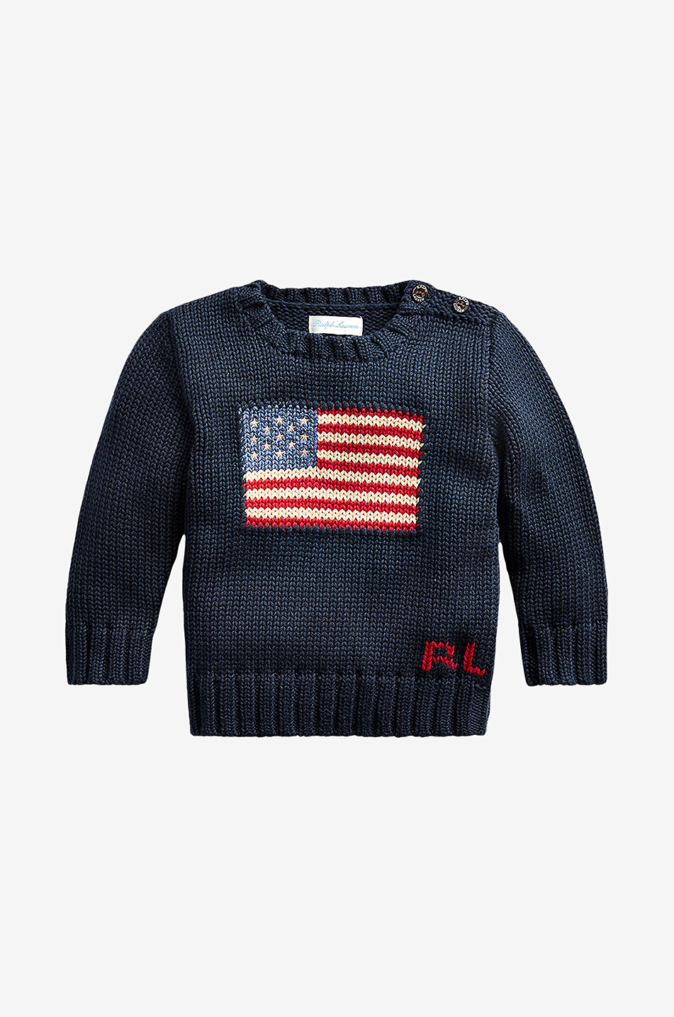 Flag baby jacquard cotton jumper