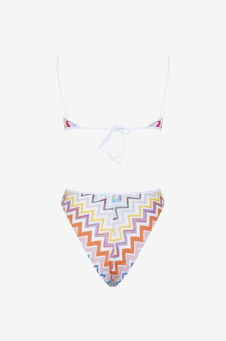 MISSONI Zig zag Lurex knit shelf-bra bikini Women MULTI COLOURED 2