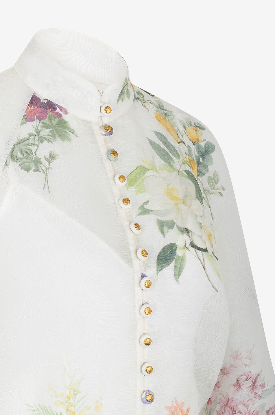 Natura Botanical floral organza blouse