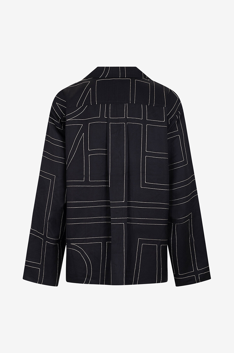 TOTEME Chemise ample en soie monogrammée PJ Femme NOIR 2