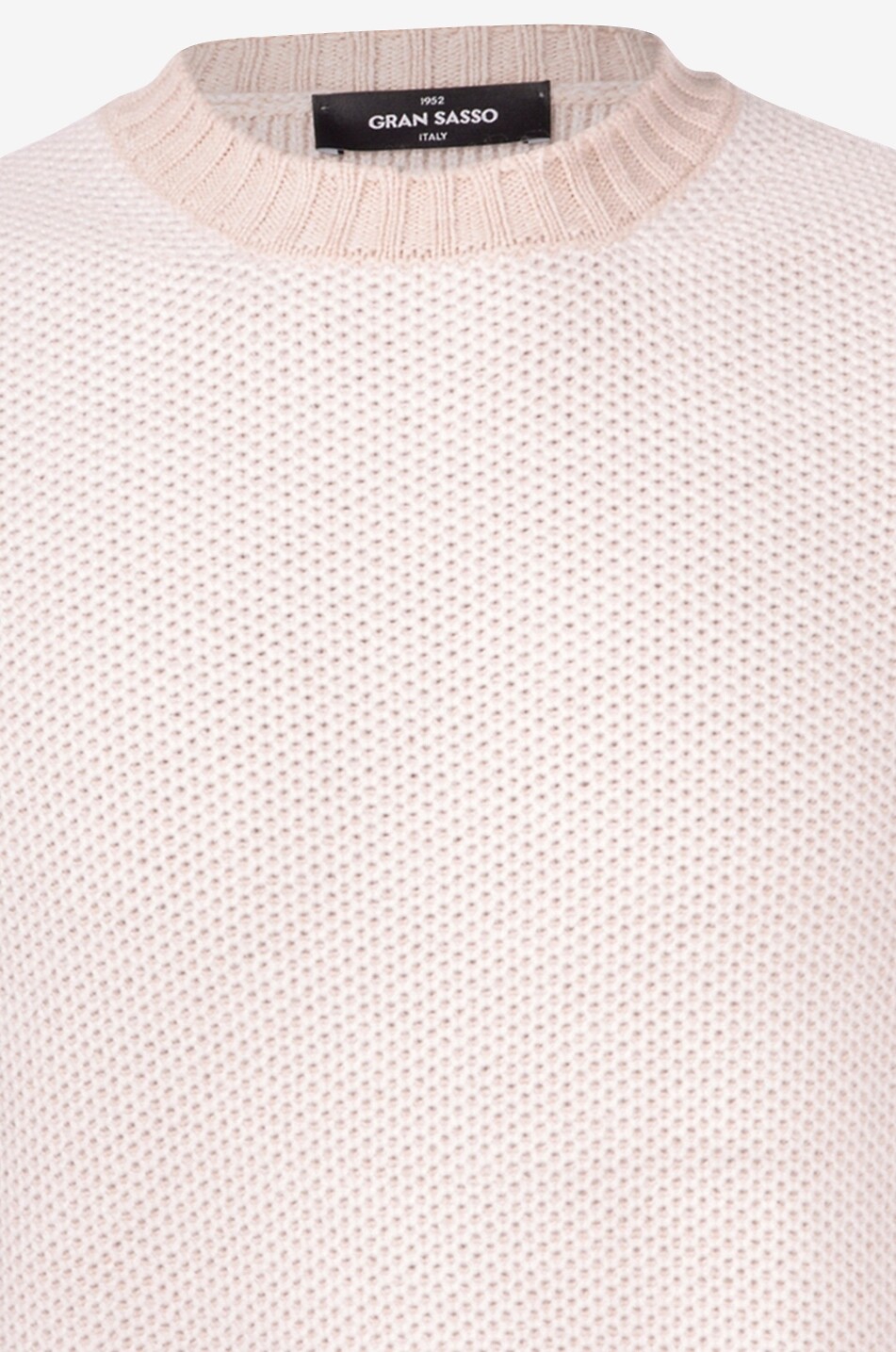 GRAN SASSO Pullover mit Rundhalsausschnitt und Waffeltextur Herren Hellbeige 3