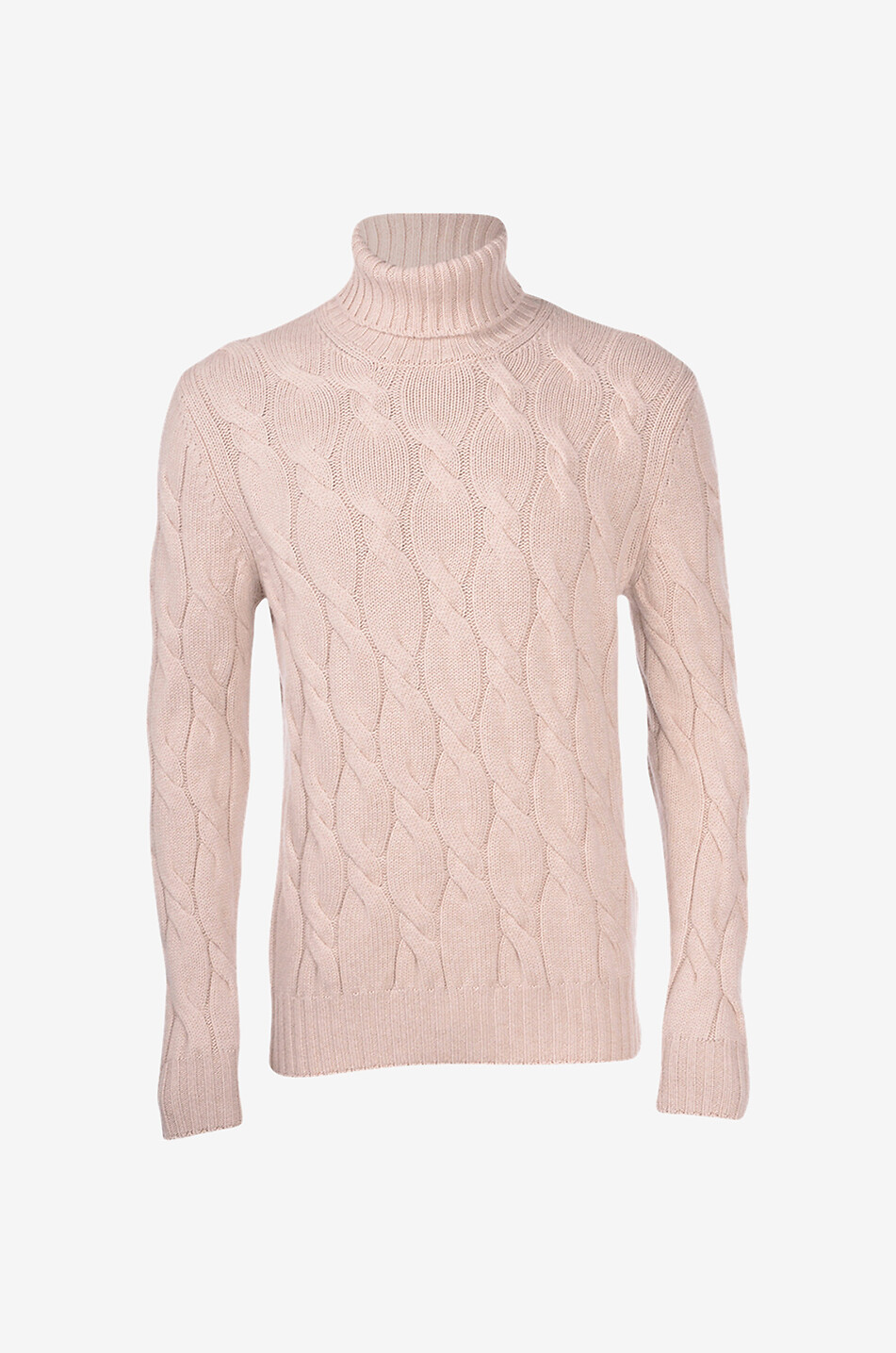 GRAN SASSO Pull torsadé à col roulé Homme Beige clair 1