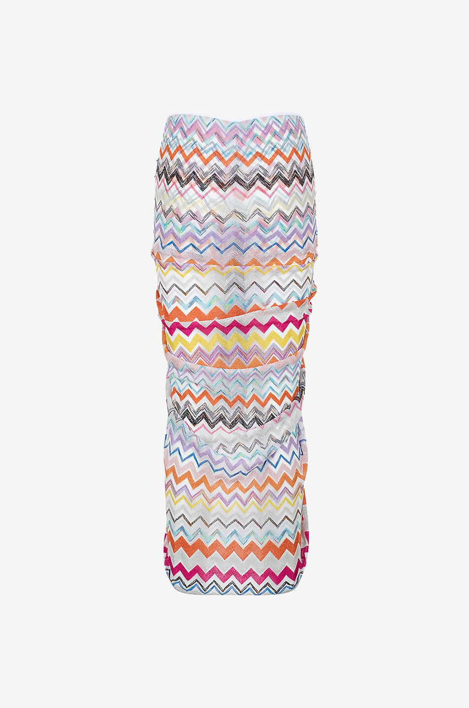 MISSONI Zig zag patterned Lurex knit sarong shorts Women MULTI COLOURED 2