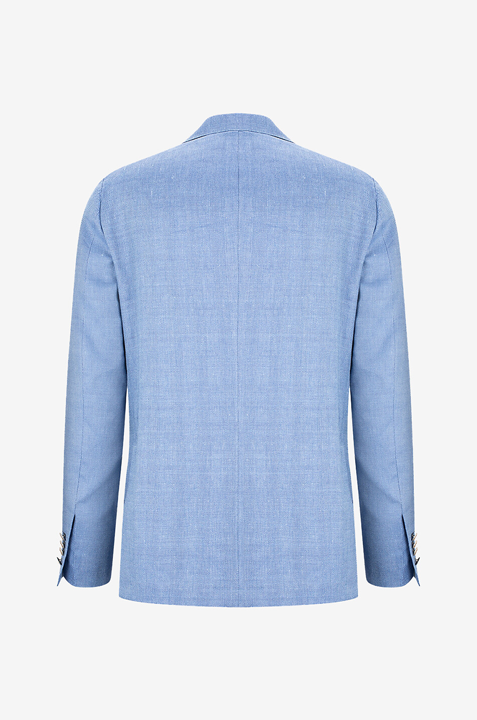 GIAMPAOLO Linen and virgin wool double-breasted blazer Men LIGHT BLUE 2