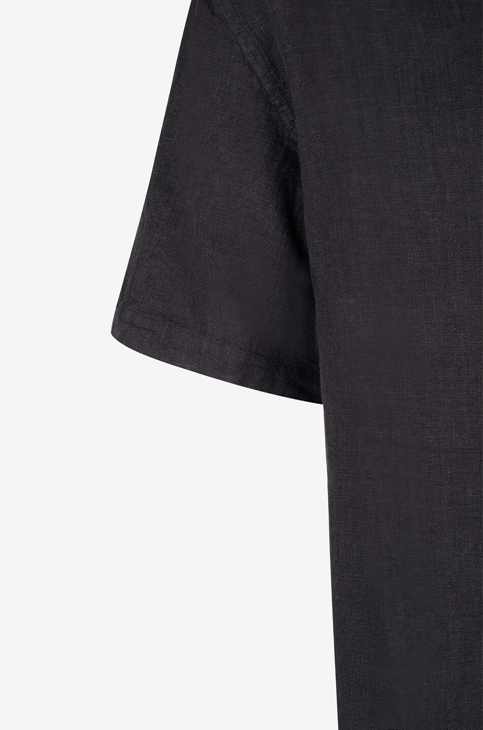 BARENA VENEZIA Kurzarm-Hemd aus Leinen und Baumwolle Bagolo Datolo Herren SCHWARZ 3