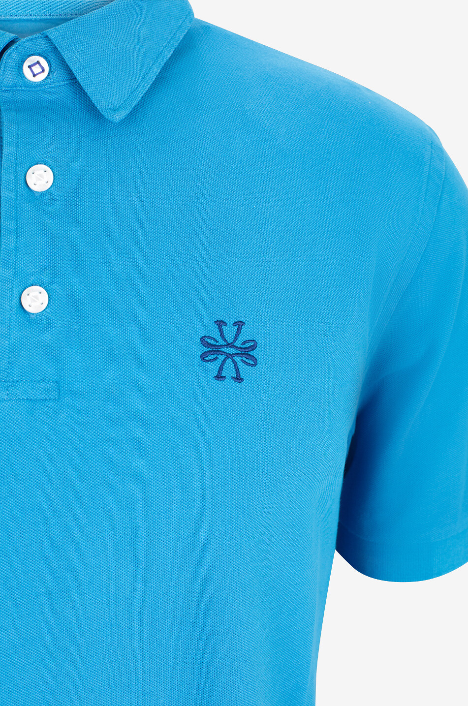 JACOB COHEN Cotton short-sleeved polo shirt Men MEDIUM BLUE 3