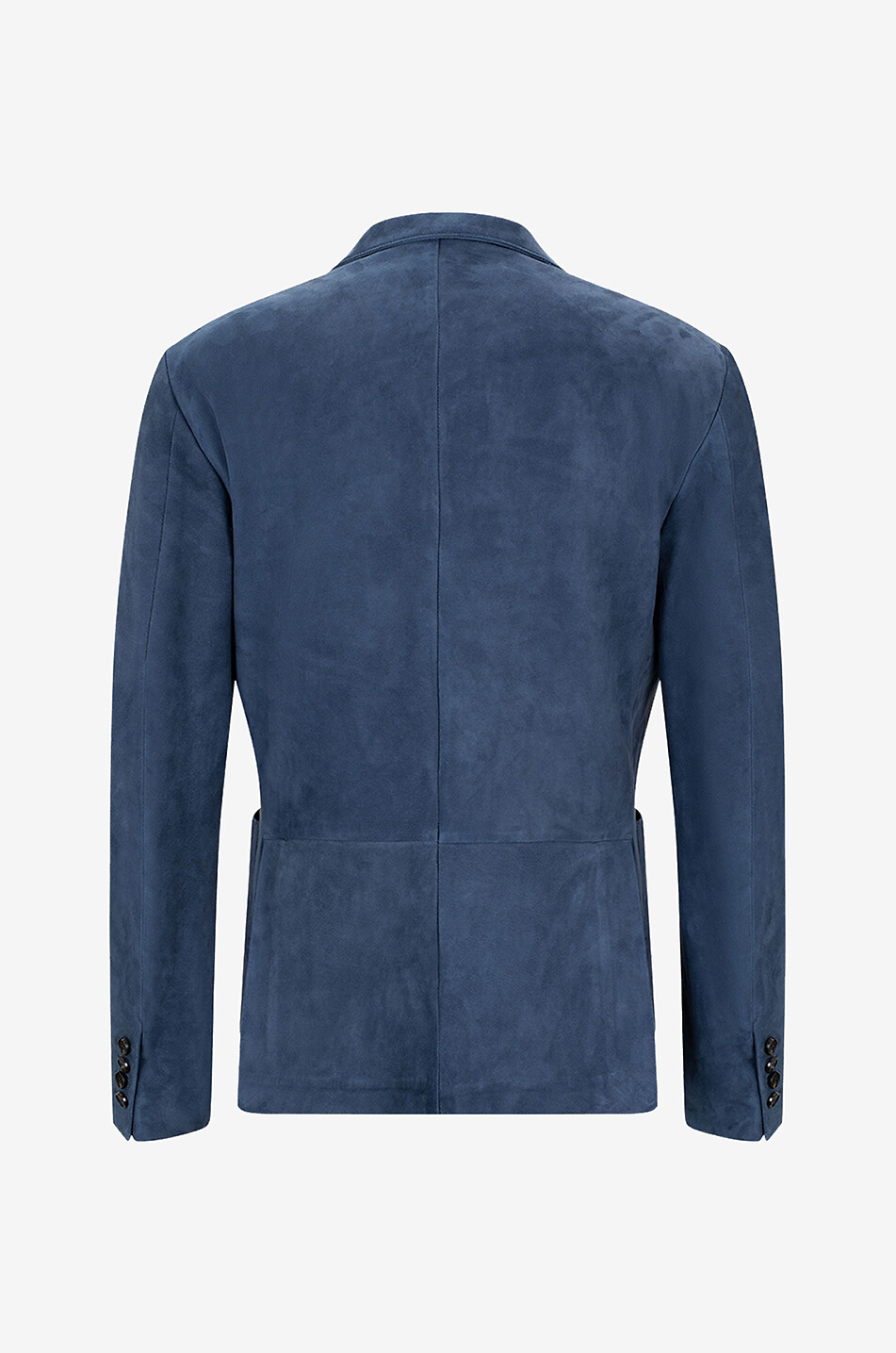 MAURIZIO BALDASSARI Blazer en daim à boutonnage simple Homme BLEU MOYEN 2