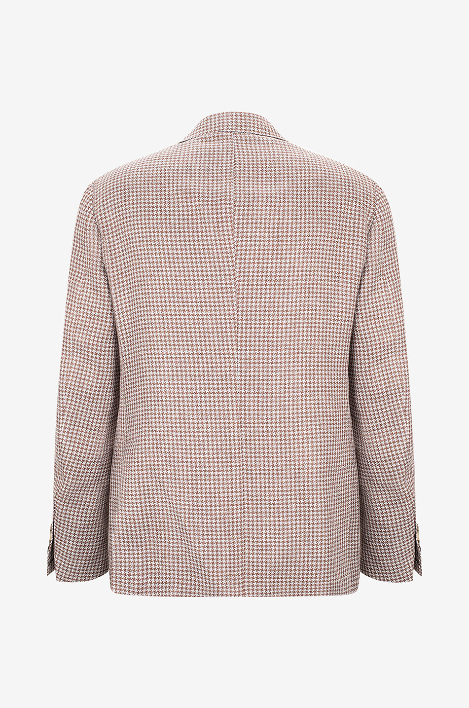Blazer aus Leinen Seide und Baumwolle mit Hahnentritt