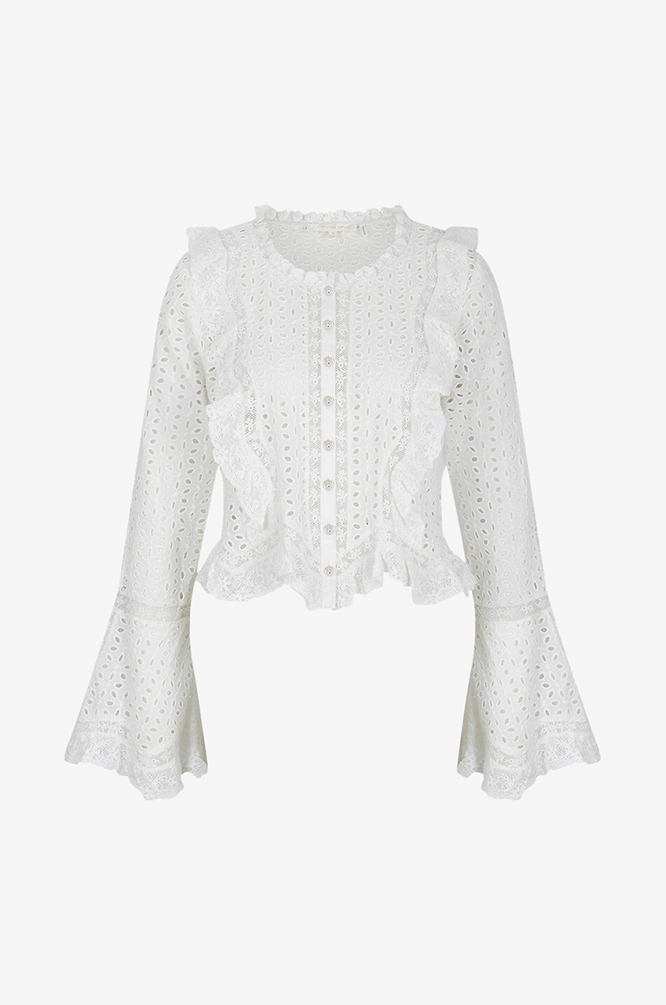 Bluse aus Baumwolle mit Lochstickereien Brightlin