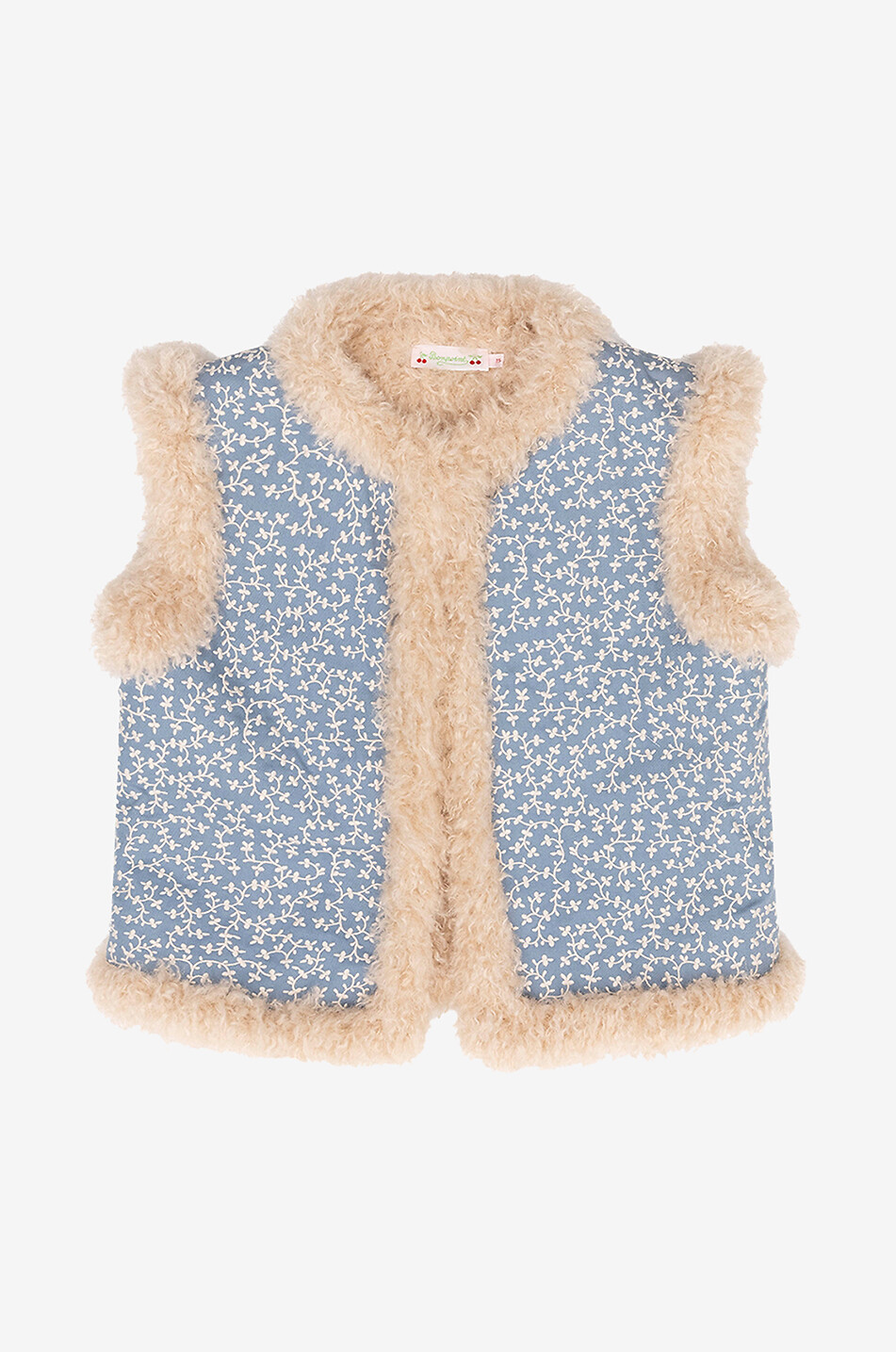 Gilet fleuri doublé de peluche fille Cutie